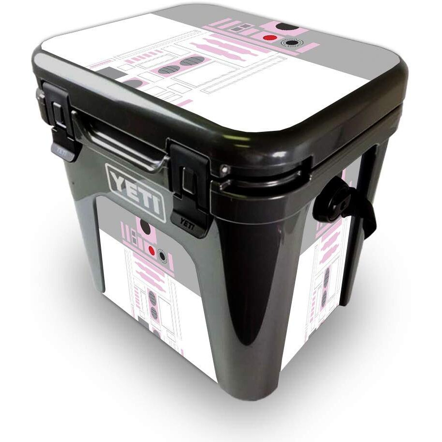 MightySkins YEROAD24-Pink cyber Bot Skin for Yeti Roadie 24 Hard cooler - Pink cyber Bot
