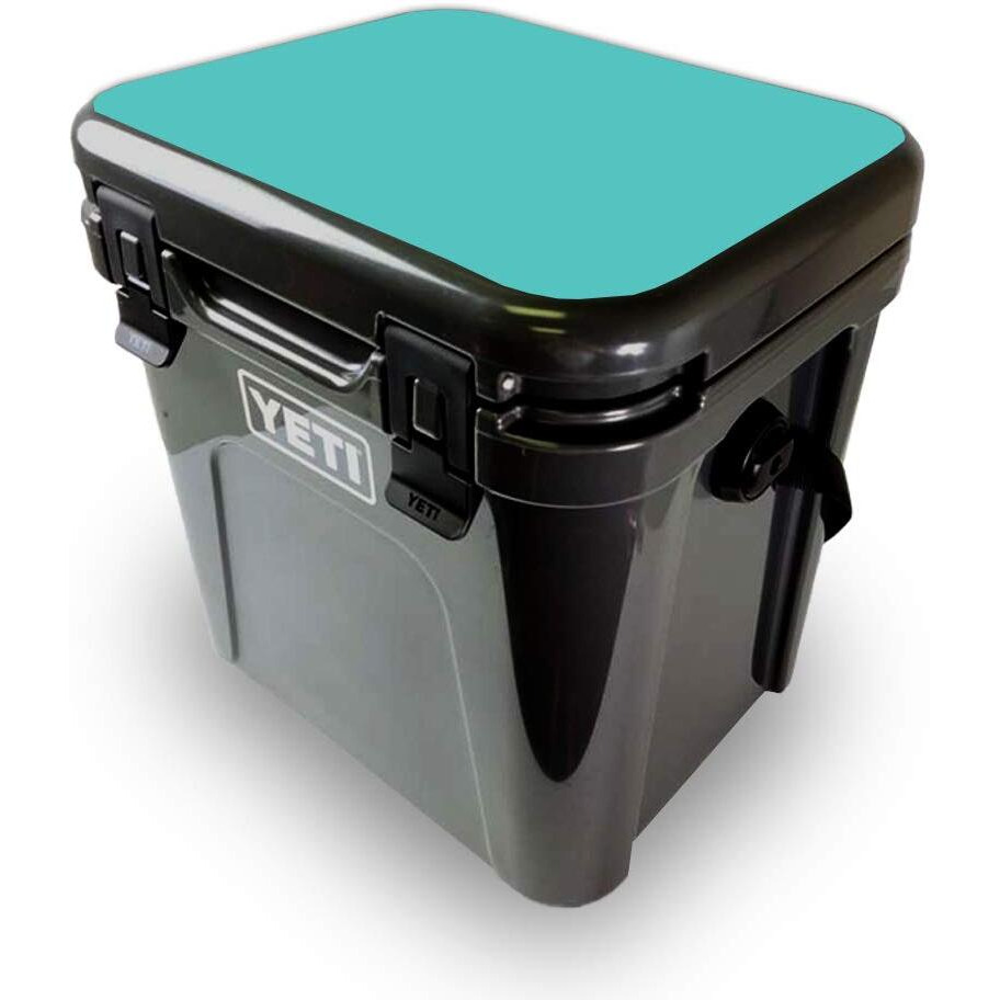 MightySkins YEROA24LID-Solid Turquoise Skin for Yeti Roadie 24 Hard cooler Lid - Solid Turquoise