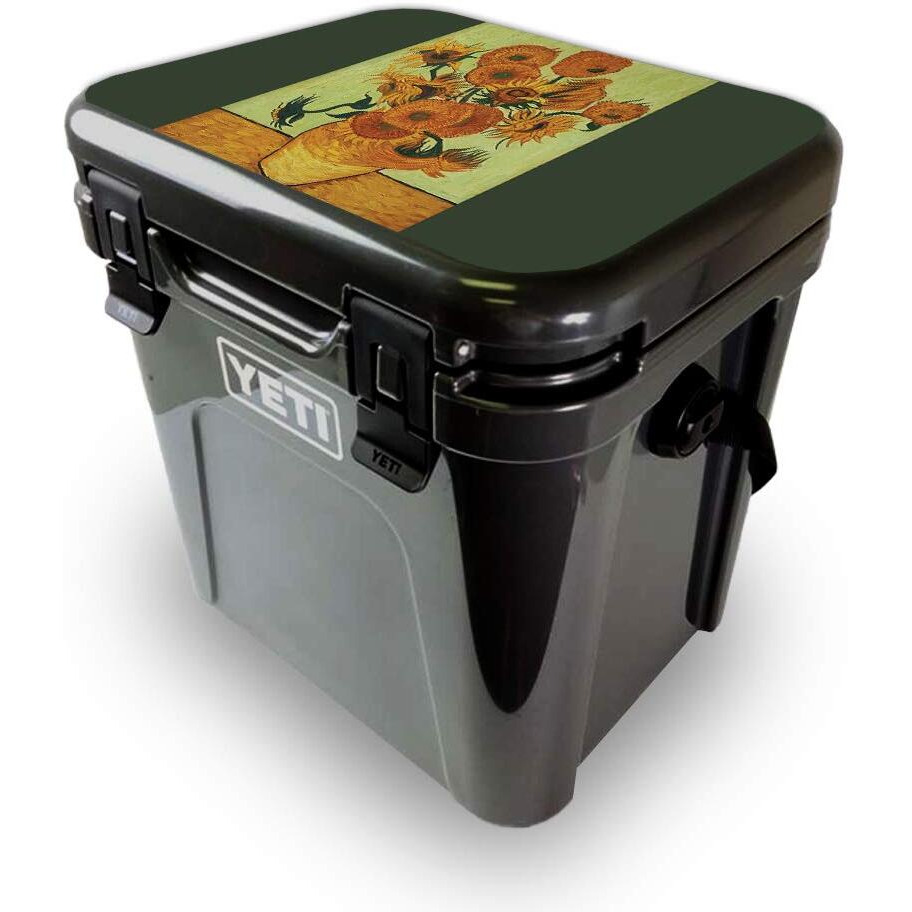 MightySkins YEROA24LID-Van gogh Sunflowers Skin for Yeti Roadie 24 Hard cooler Lid - Van gogh Sunflowers