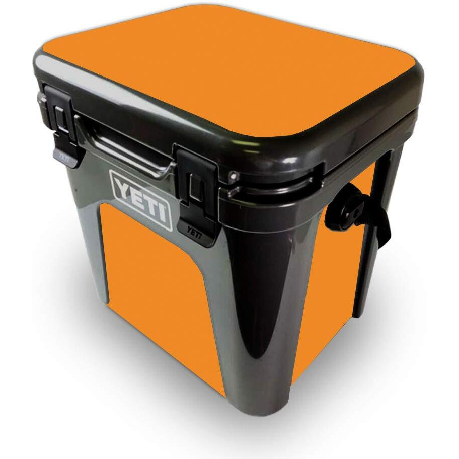 MightySkins YEROAD24-Solid Orange Skin for Yeti Roadie 24 Hard cooler - Solid Orange