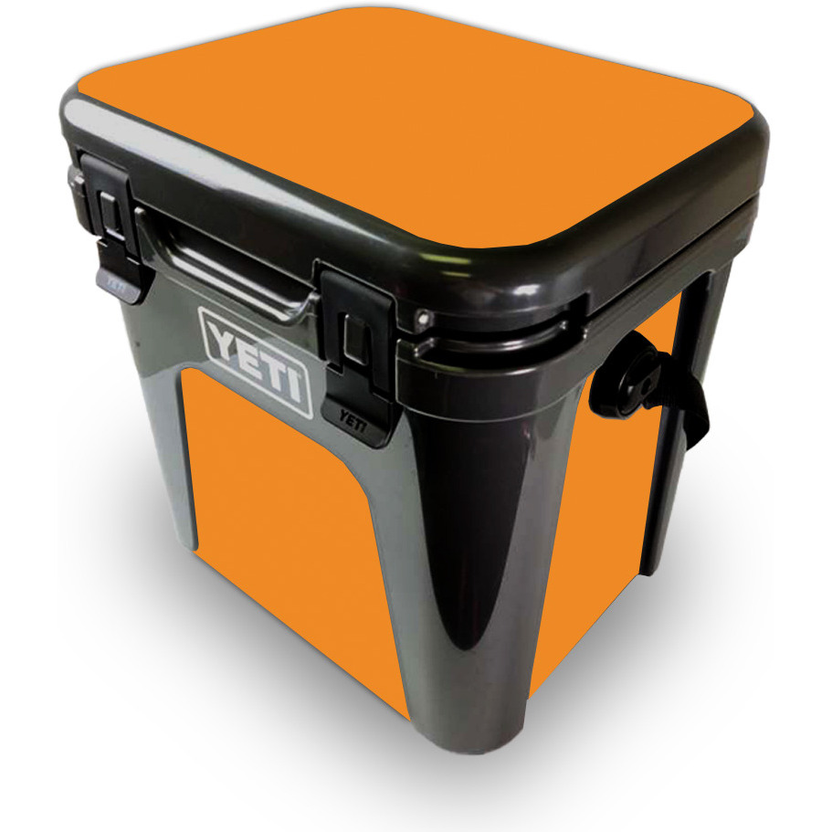 MightySkins YEROAD24-Solid Orange Skin for Yeti Roadie 24 Hard cooler - Solid Orange