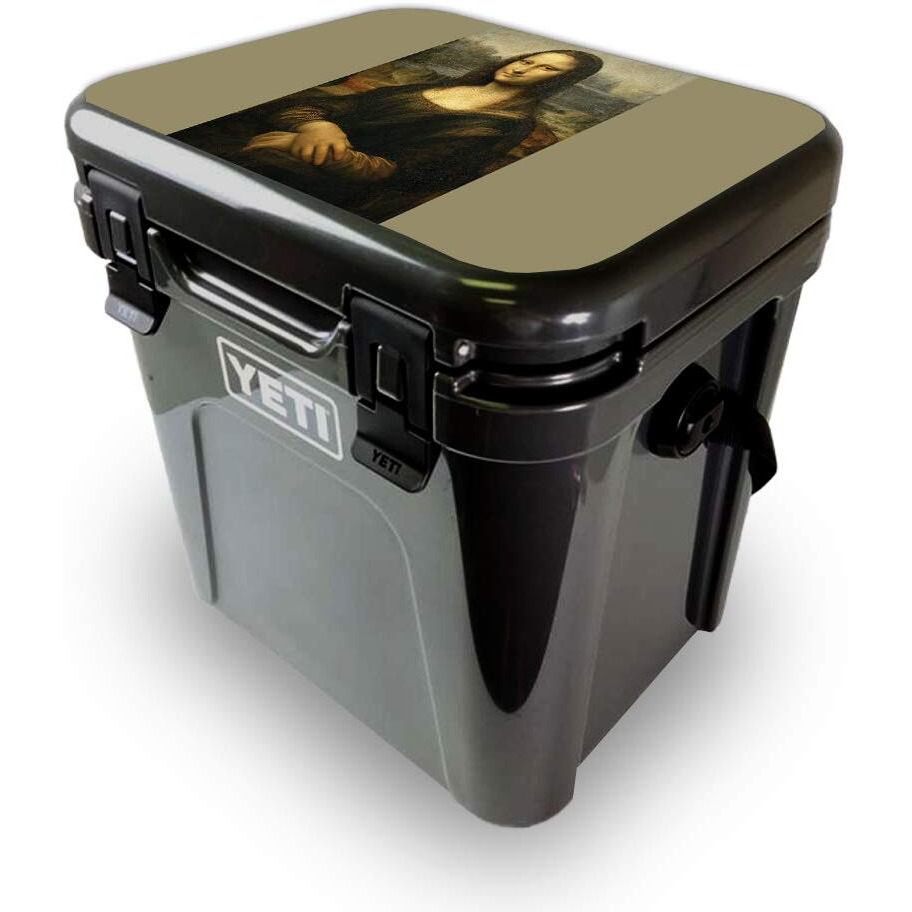 MightySkins YEROA24LID-Mona Lisa Skin for Yeti Roadie 24 Hard cooler Lid - Mona Lisa