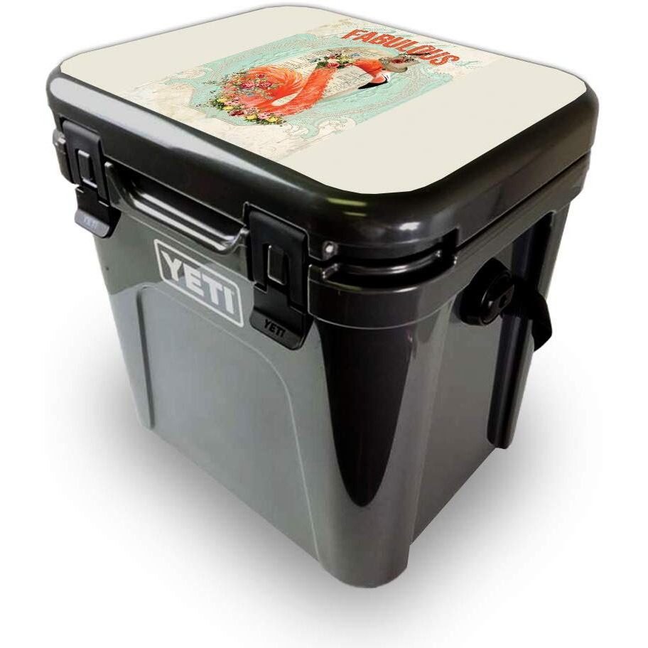 MightySkins YEROA24LID-Fabulous Flamingo Skin for Yeti Roadie 24 Hard cooler Lid - Fabulous Flamingo