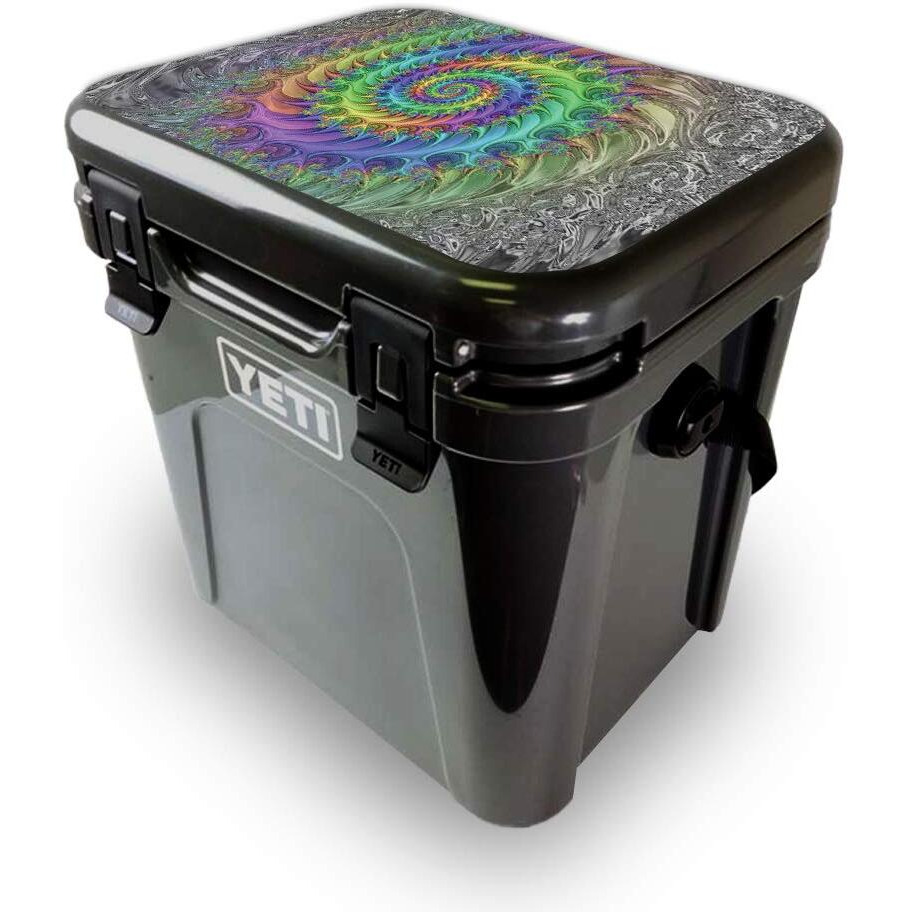 MightySkins YEROA24LID-Tripping Skin for Yeti Roadie 24 Hard cooler Lid - Tripping