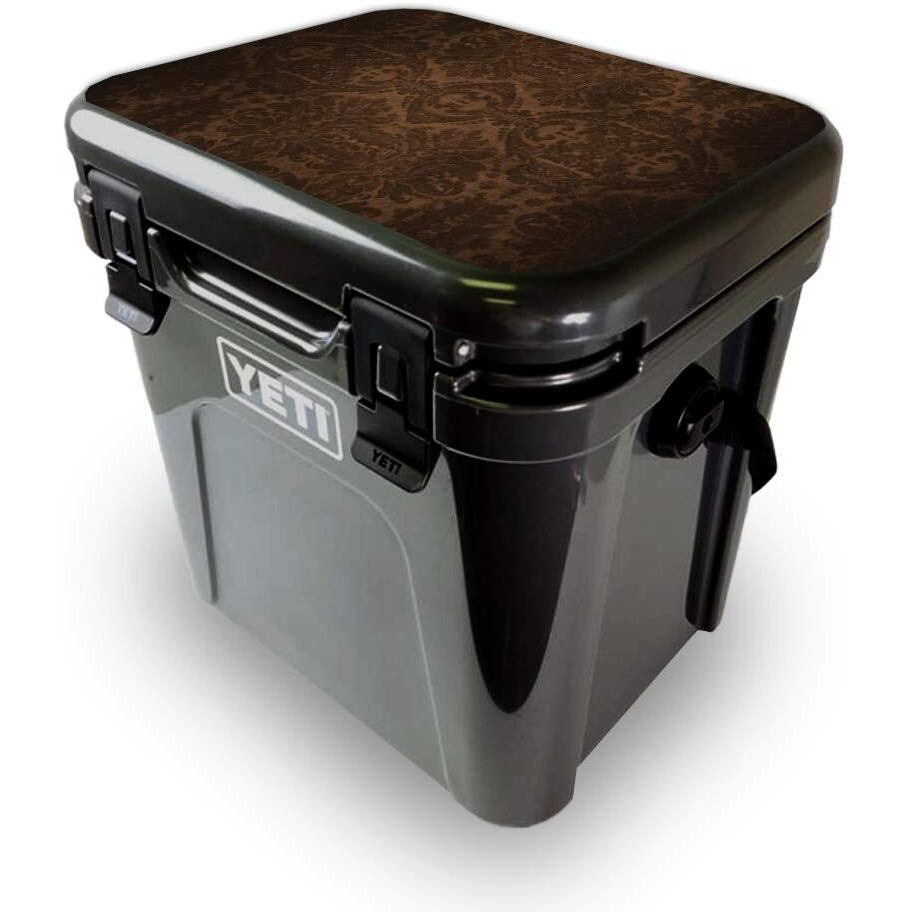 MightySkins YEROA24LID-Brown Linen Skin for Yeti Roadie 24 Hard cooler Lid - Brown Linen