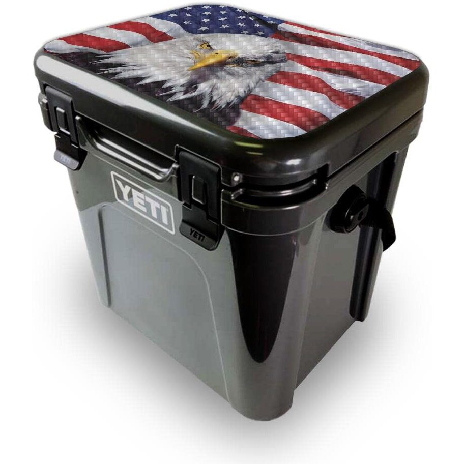MightySkins YEROA24LID-America Strong Skin for Yeti Roadie 24 Hard cooler Lid - America Strong