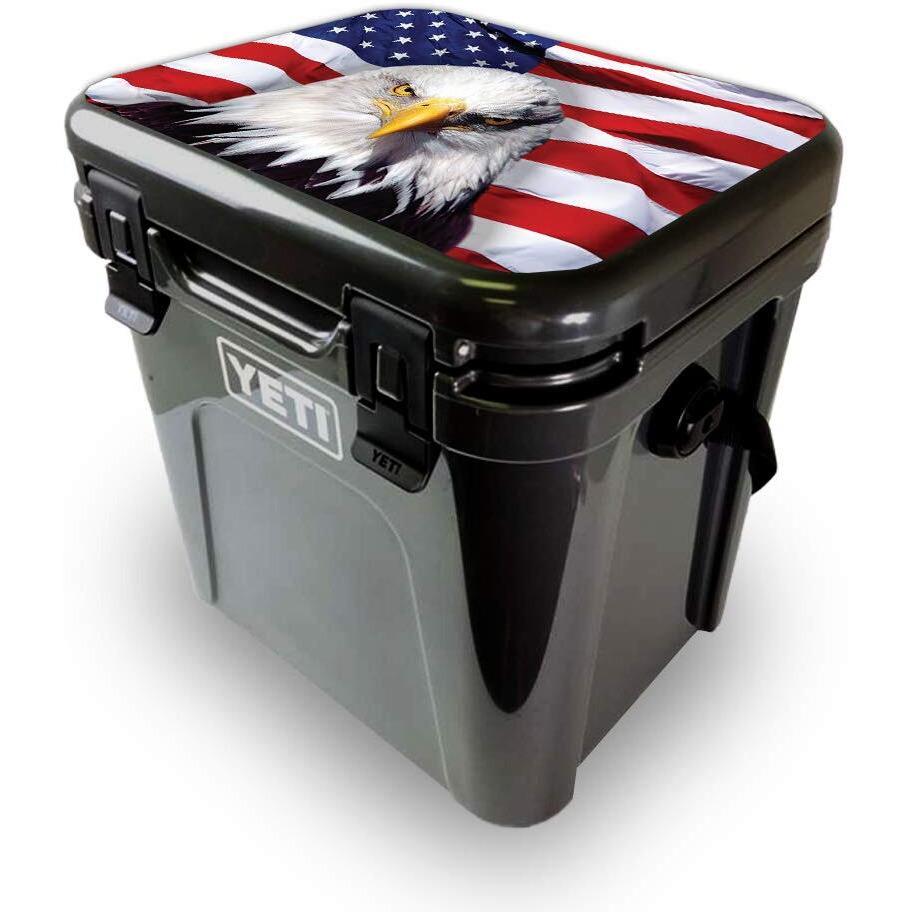 MightySkins YEROA24LID-America Strong Skin for Yeti Roadie 24 Hard cooler Lid - America Strong