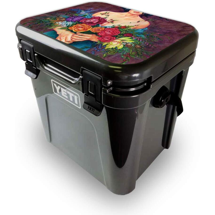 MightySkins YEROA24LID-Eye Bouquet Skin for Yeti Roadie 24 Hard cooler Lid - Eye Bouquet