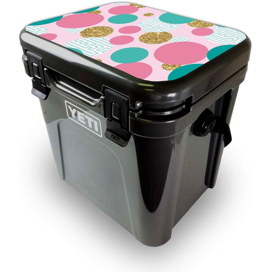 MightySkins YEROA24LID-golden Bubbles Skin for Yeti Roadie 24 Hard cooler Lid - golden Bubbles