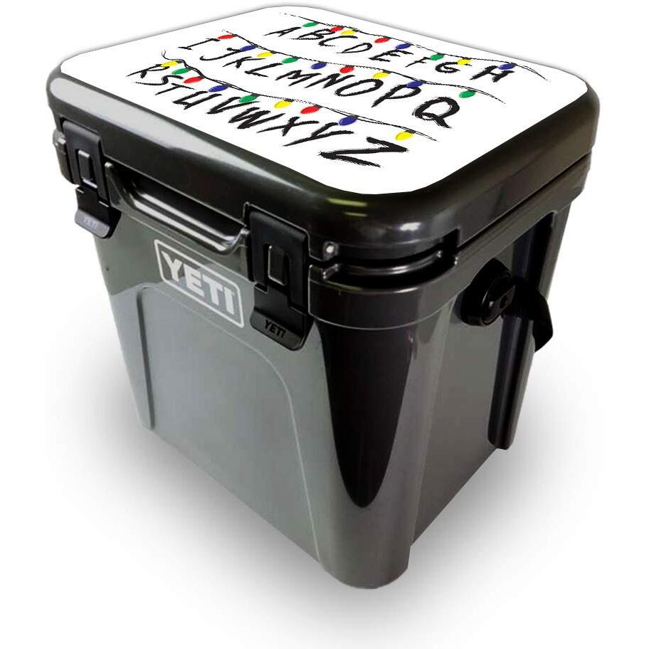 MightySkins YEROA24LID-Stranger Alphabet Skin for Yeti Roadie 24 Hard cooler Lid - Stranger Alphabet