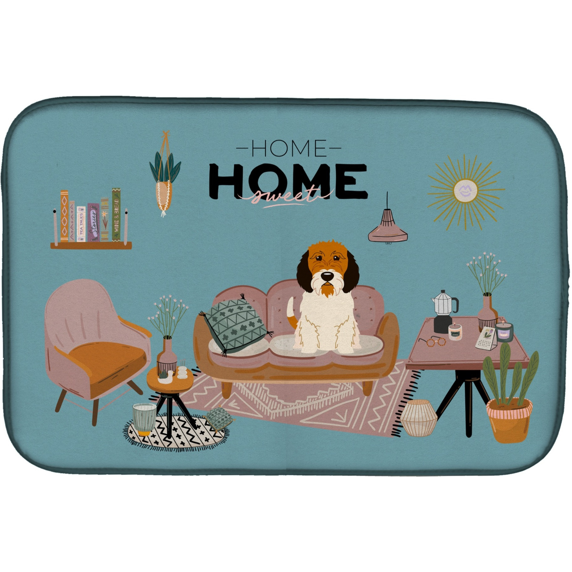 &quotCaroline's Treasures Petit Basset Griffon Veenden Sweet Home dish-drying-mats, 14 x 21, Multicolor"