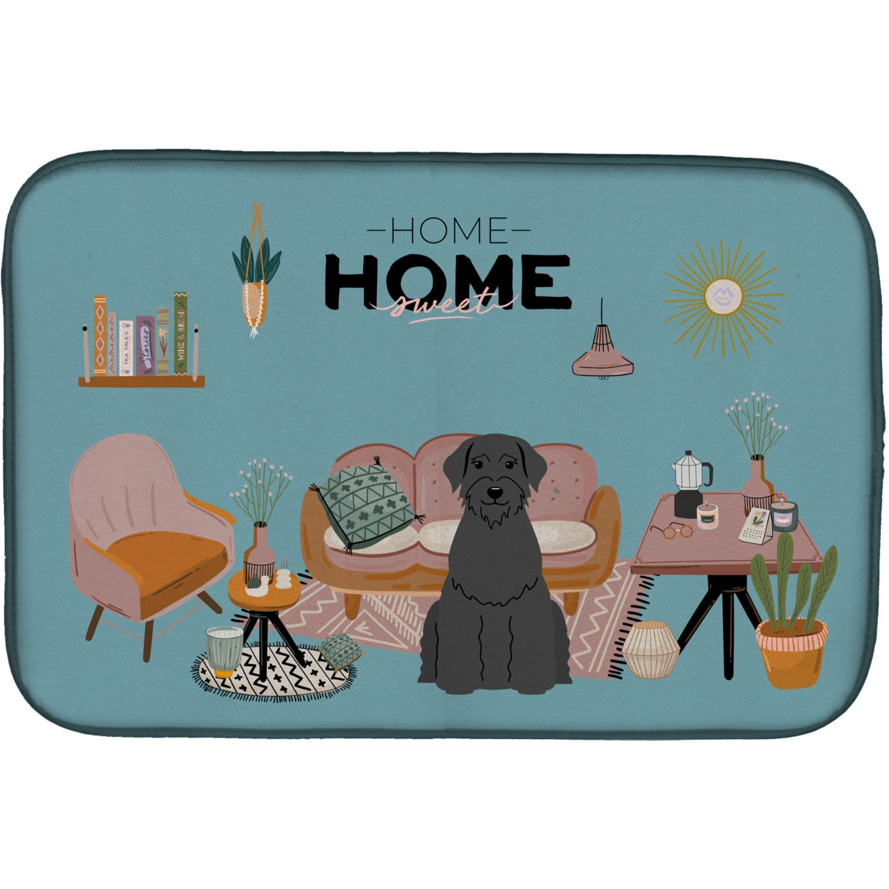 &quotCaroline's Treasures CK7911DDM Giant Schnauzer Sweet Home dish-drying-mats, 14 x 21, Multicolor"