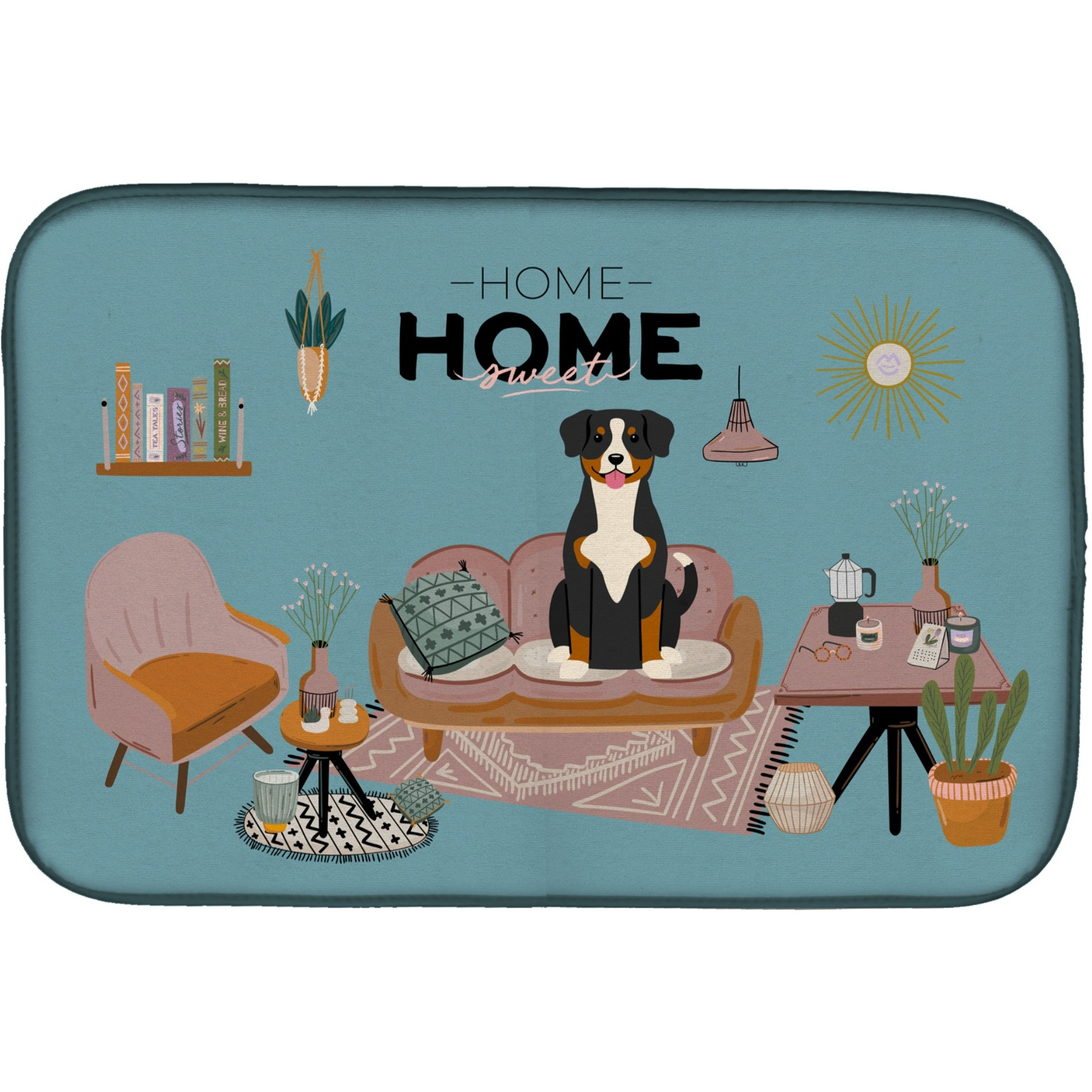 &quotCaroline's Treasures CK7883DDM Entlebucher Sweet Home dish-drying-mats, 14 x 21, Multicolor"