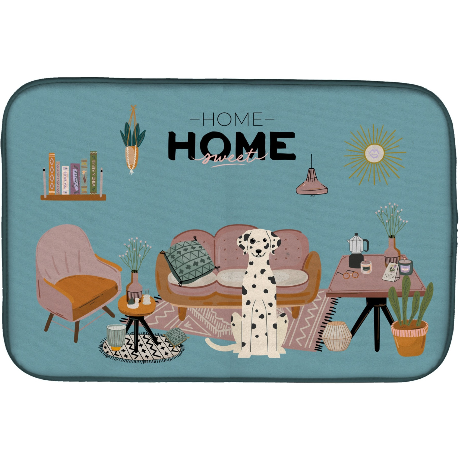 &quotCaroline's Treasures CK7942DDM Dalmatian Sweet Home dish-drying-mats, 14 x 21, Multicolor"
