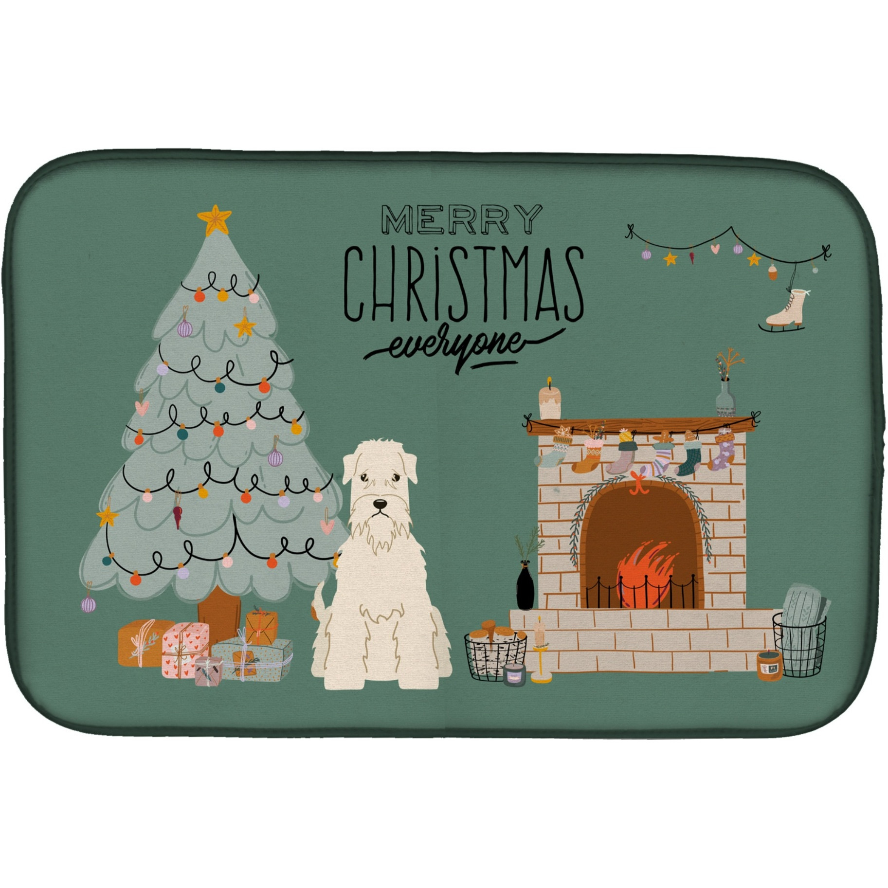 &quotCaroline's Treasures Soft Coated Wheaten Terrier Christmas Everyone dish-drying-mats, 14 x 21, Multicolor"