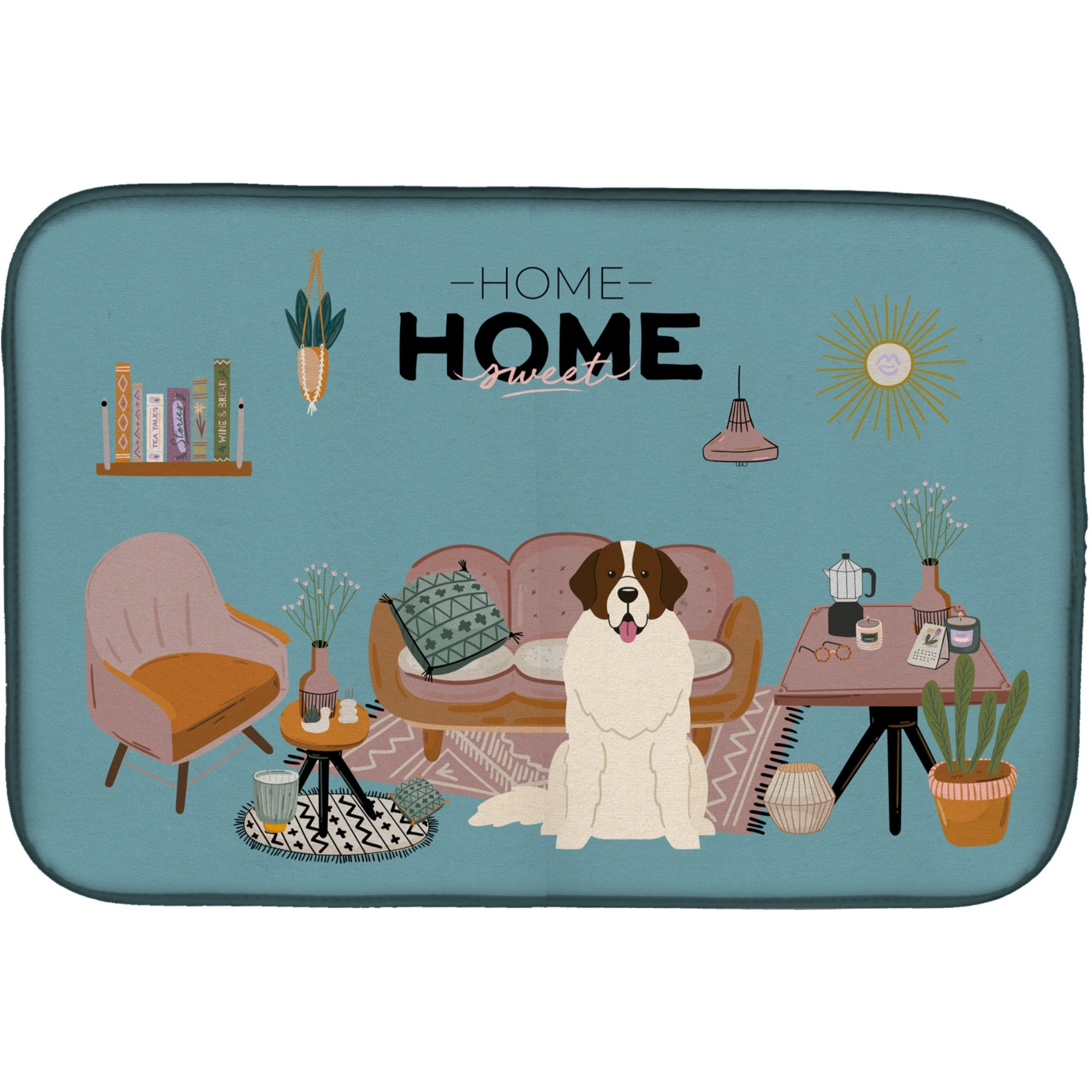 &quotCaroline's Treasures CK7872DDM Moscow Watchdog Sweet Home dish-drying-mats, 14 x 21, Multicolor"