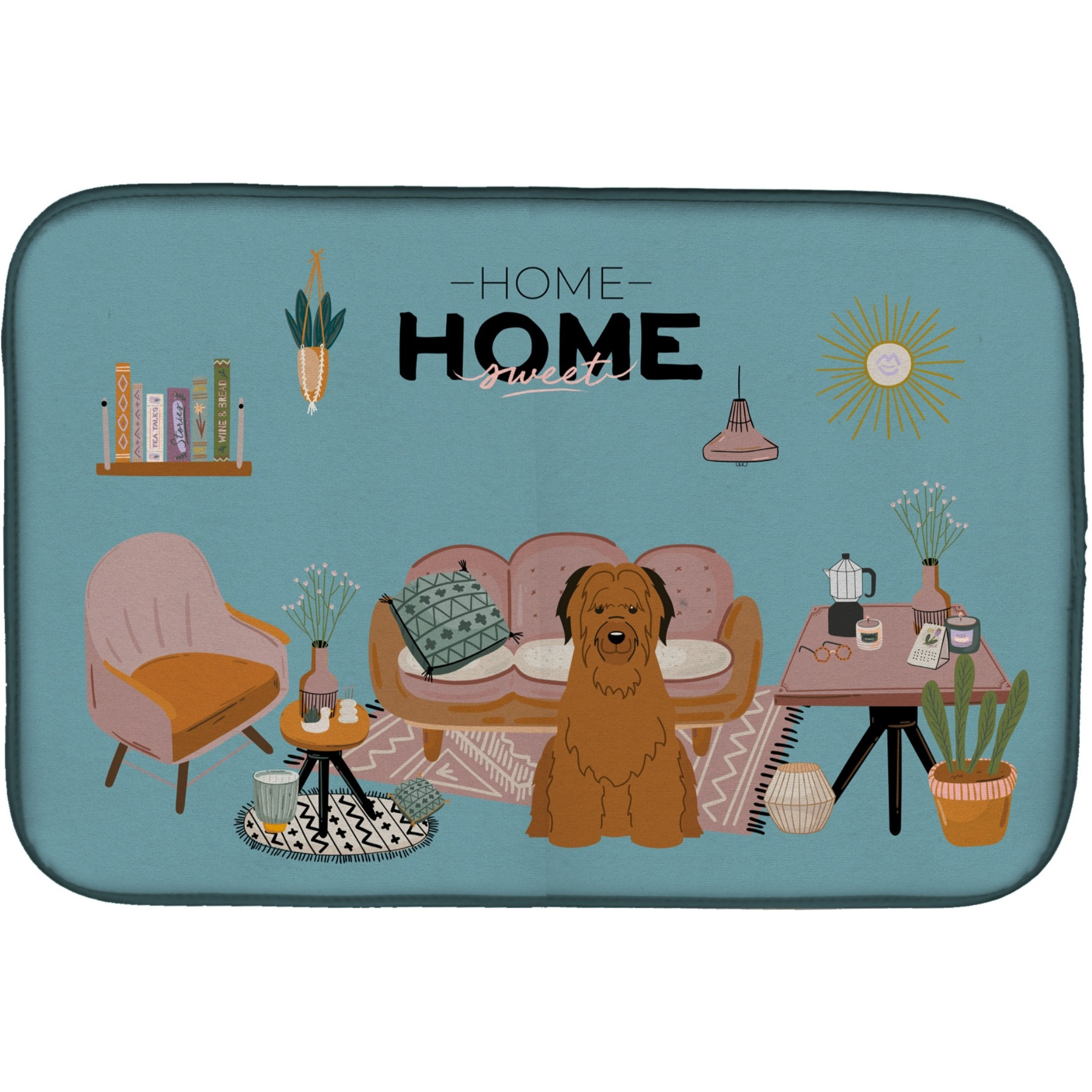 &quotCaroline's Treasures CK7927DDM Brown Briard Sweet Home dish-drying-mats, 14 x 21, Multicolor"