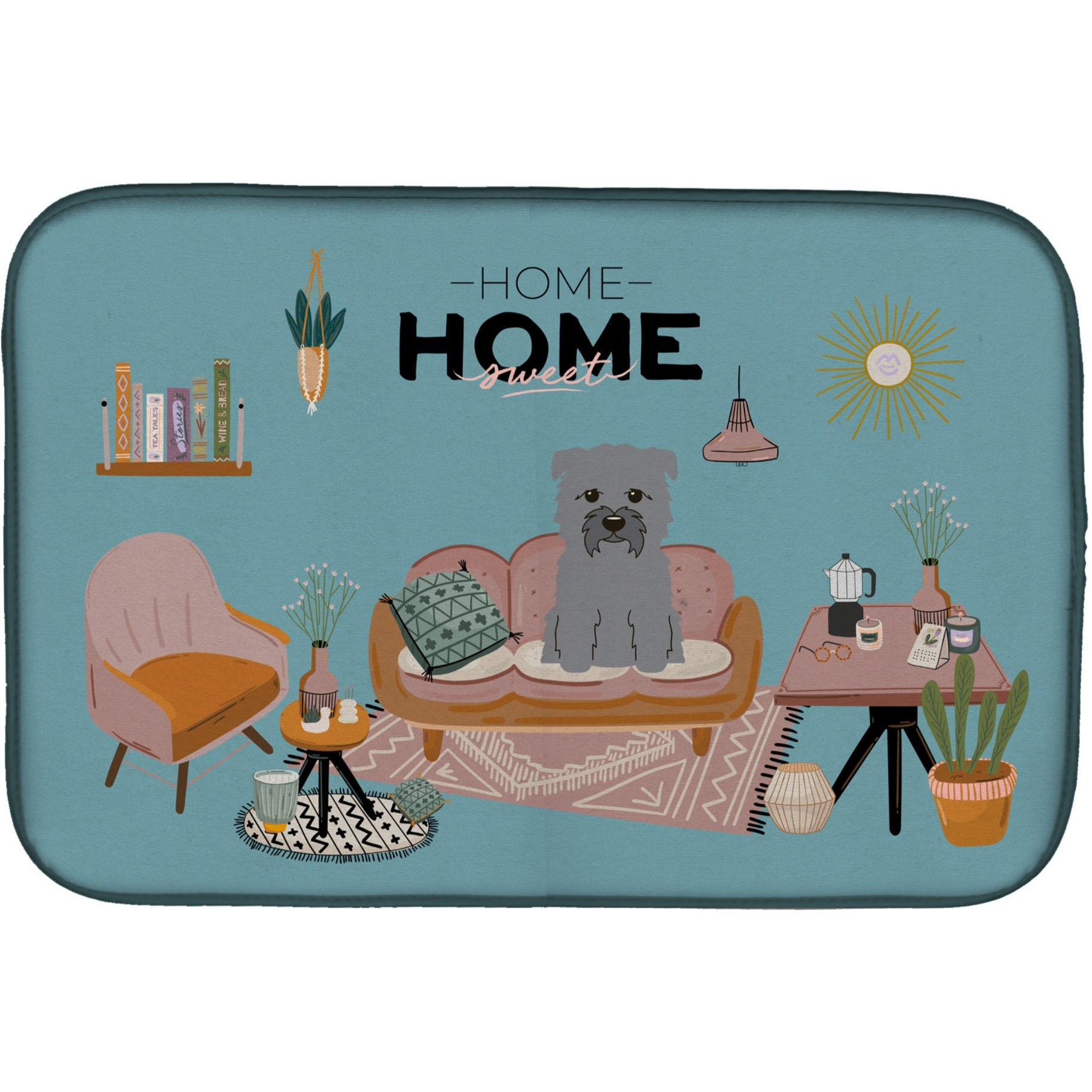 &quotCaroline's Treasures CK7904DDM Grey Glen of Imal Sweet Home dish-drying-mats, 14 x 21, Multicolor"