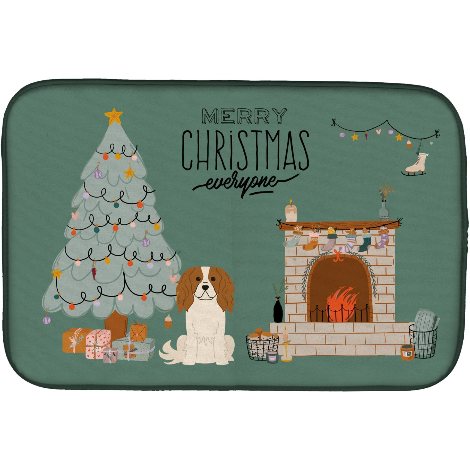 &quotCaroline's Treasures CK7621DDM Cavalier Spaniel Christmas Everyone dish-drying-mats, 14 x 21, Multicolor"