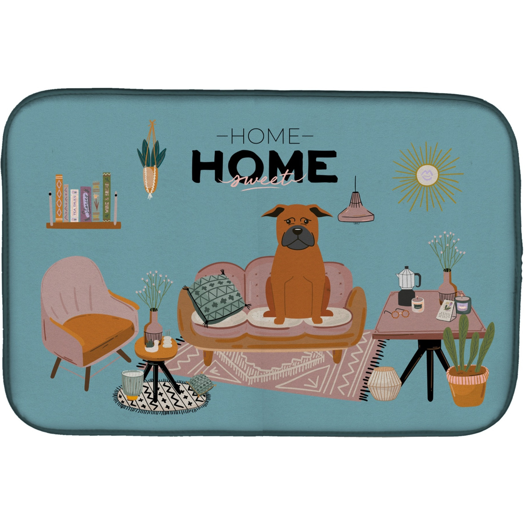 &quotCaroline's Treasures CK7956DDM Chinese Chongqing Dog Sweet Home dish-drying-mats, 14 x 21, Multicolor"