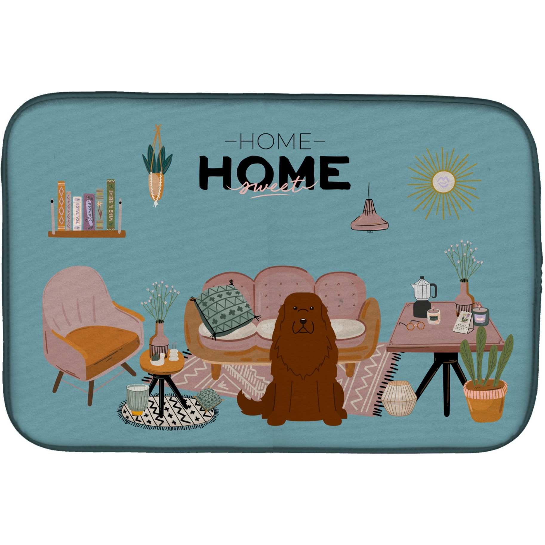 &quotCaroline's Treasures CK7895DDM Caucasian Shepherd Dog Sweet Home dish-drying-mats, 14 x 21, Multicolor"