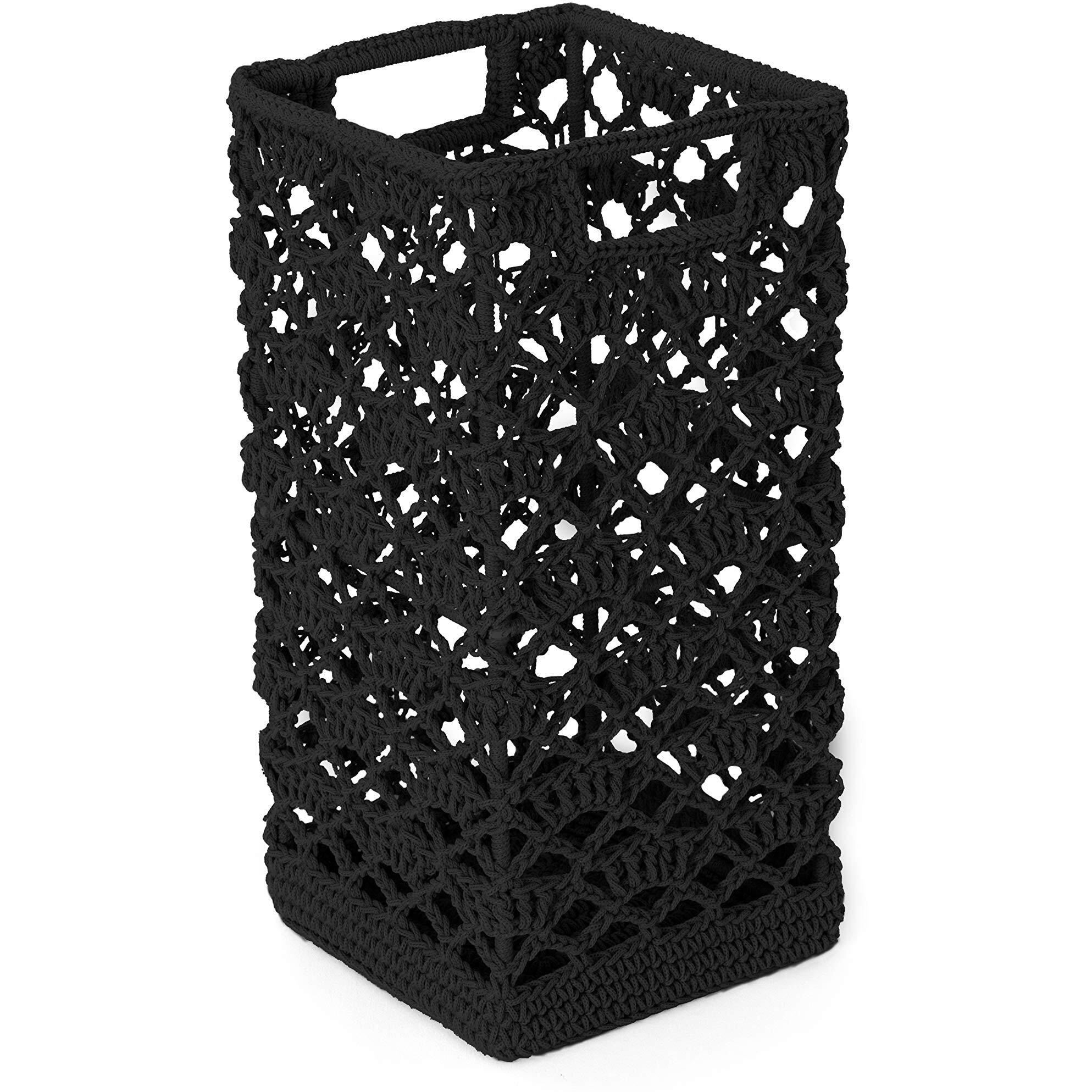 Heritage Lace MC-1125GY Mode Crochet Basket  Gray - 9 x 5.5 x 5.5 in.
