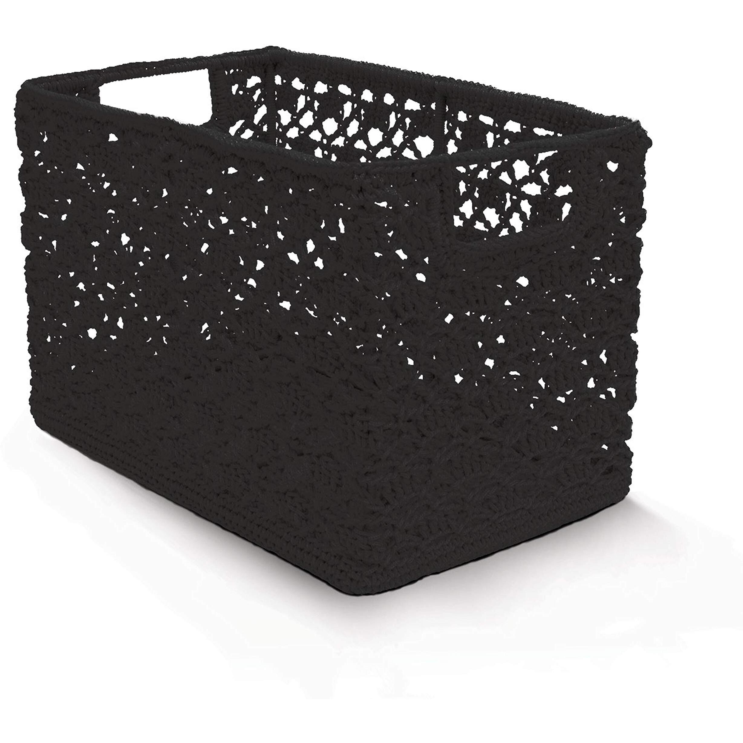 Heritage Lace MC-1070GY Mode Crochet Wire Basket  Gray - 12 x 7 x 8 in.