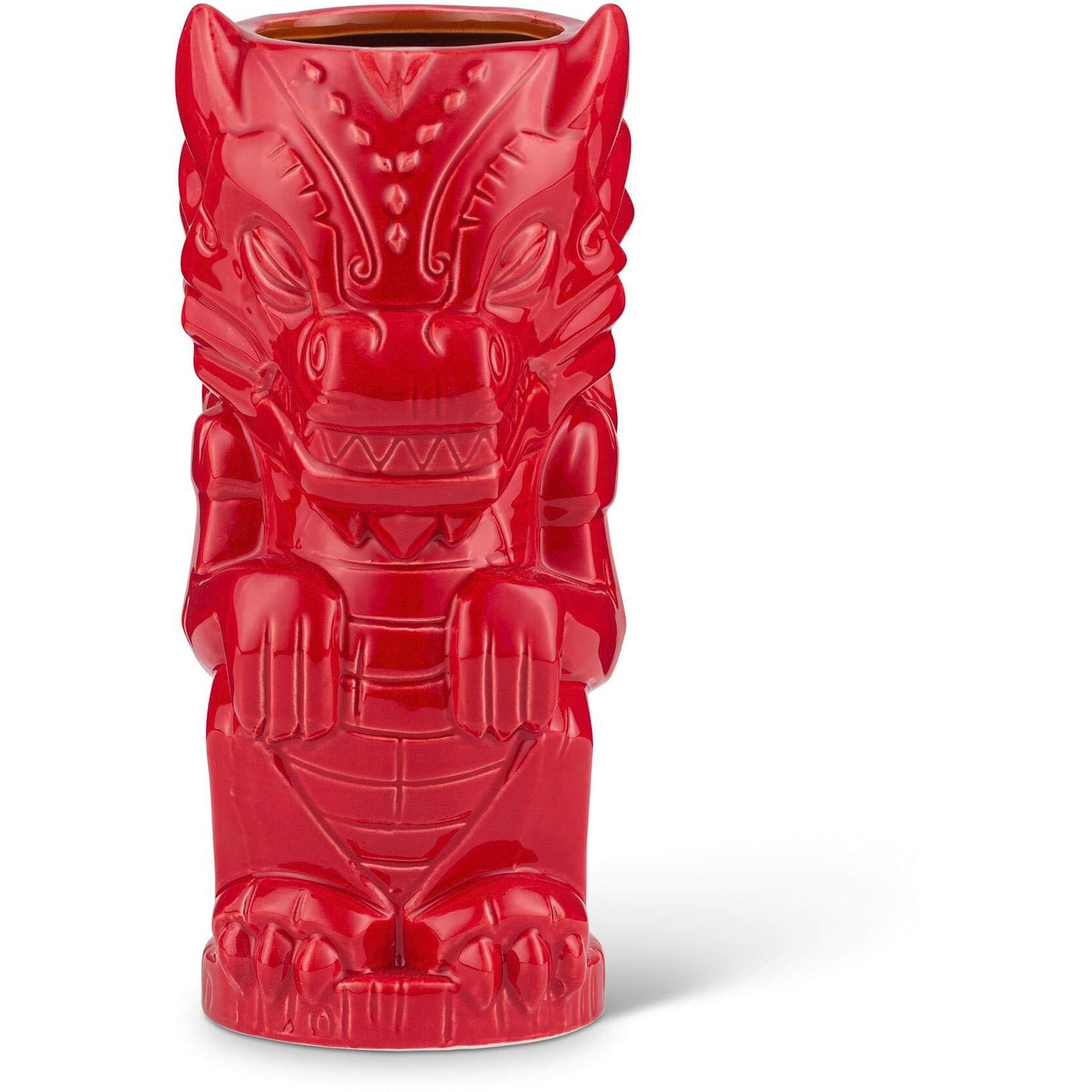 geeki Tikis Red Dragon Fantasy Mug  ceramic Tiki Style cup  Holds 17 Ounces