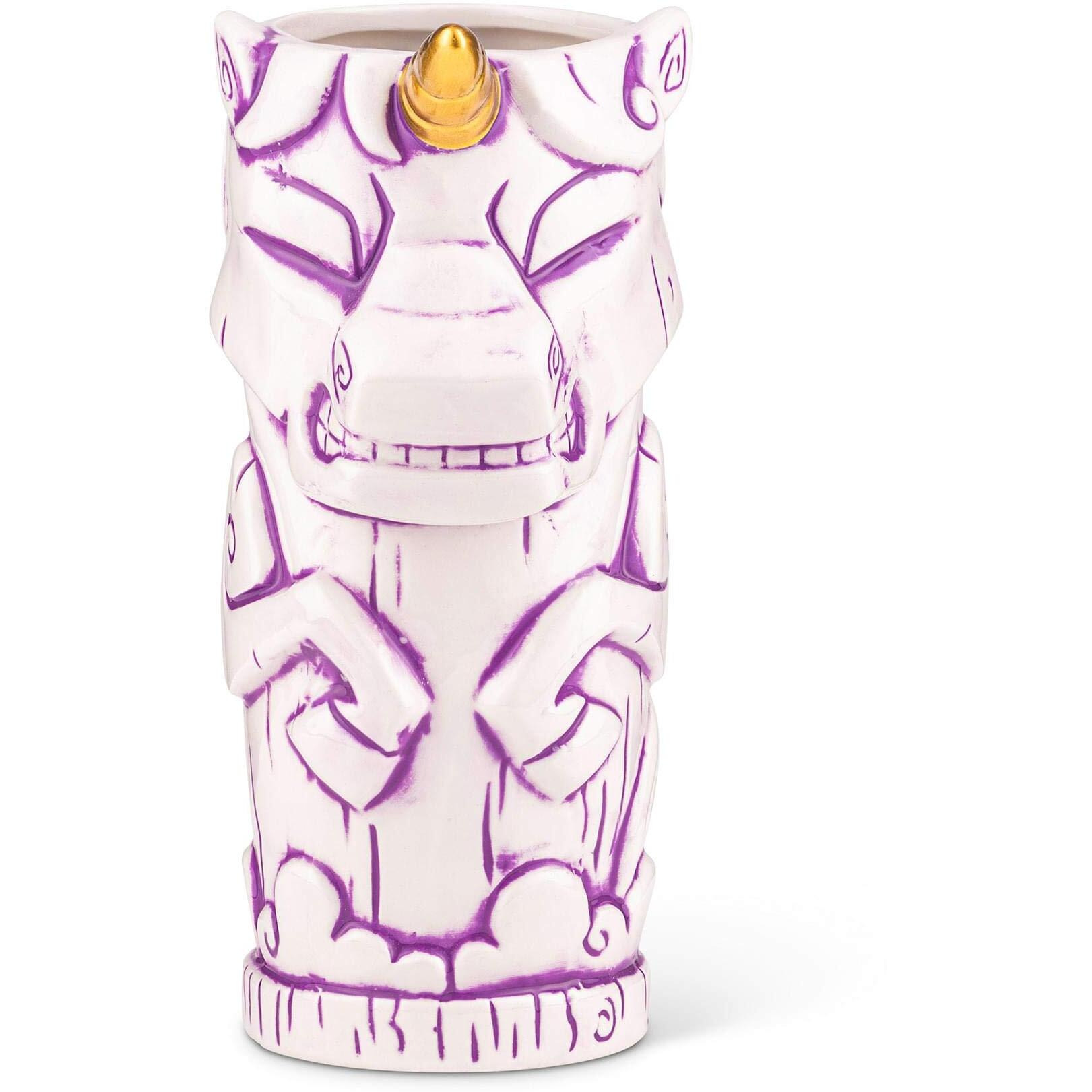 geeki Tikis White Unicorn Fantasy Mug  ceramic Tiki Style cup  Holds 19 Ounces