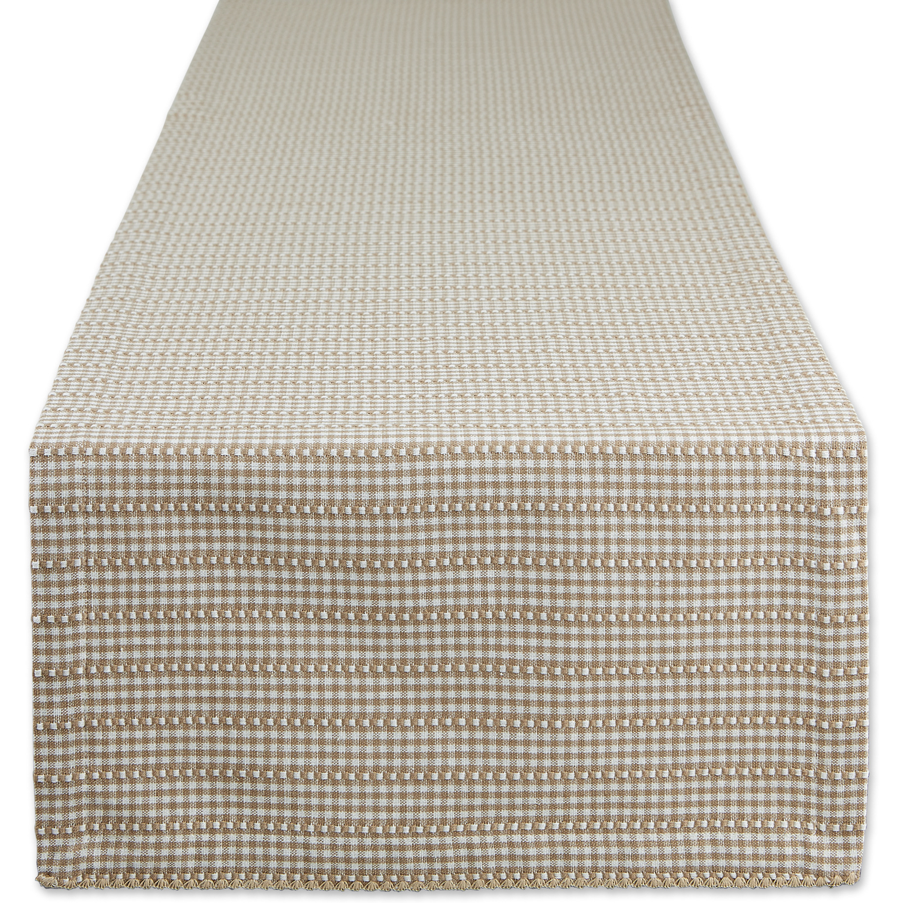 DII Stone Farmhouse Gingham Table Runner