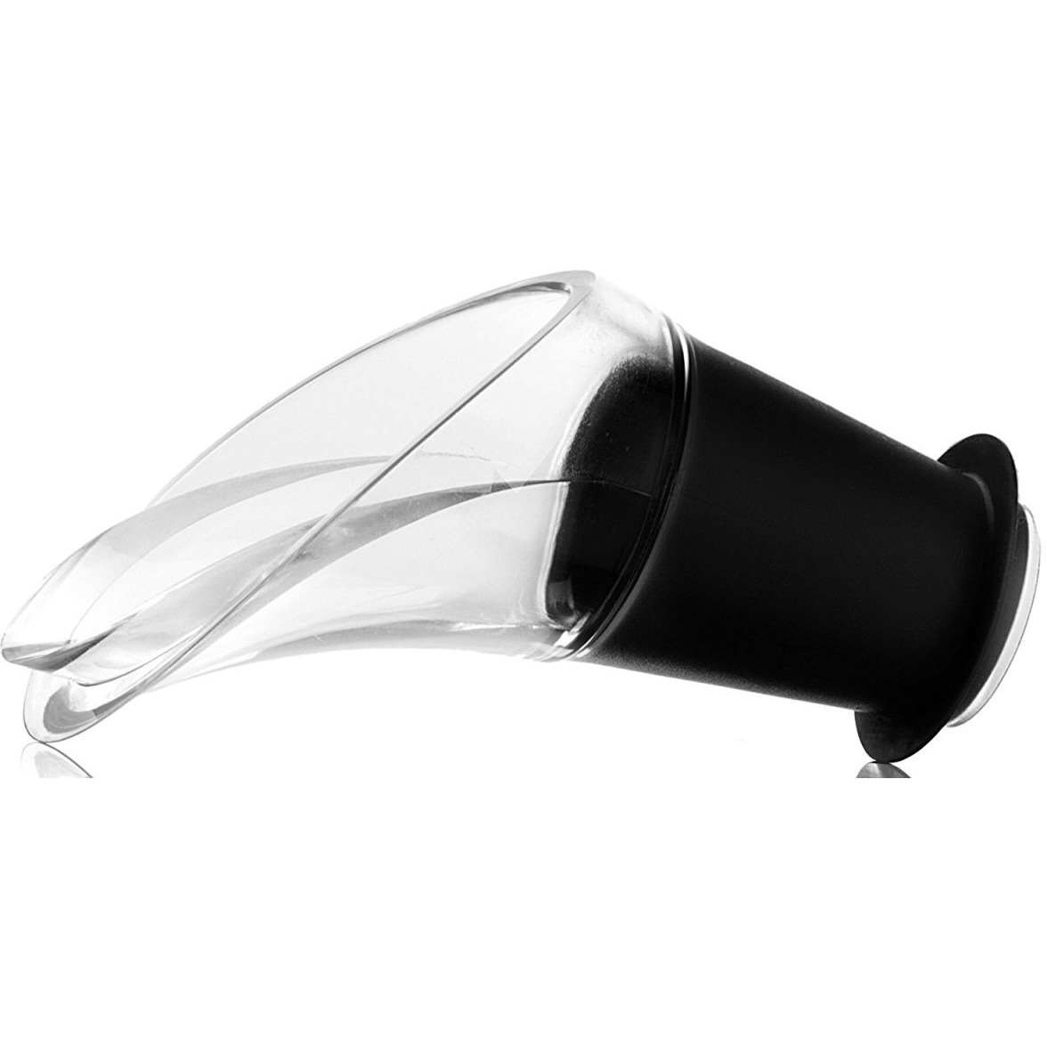 Wine Server crystal  Black - J Hook - Set of 2