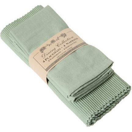 Mr. MJs Trading AG-05330 4 Placemats Plus 4 Napkins Set&44 Olive Green