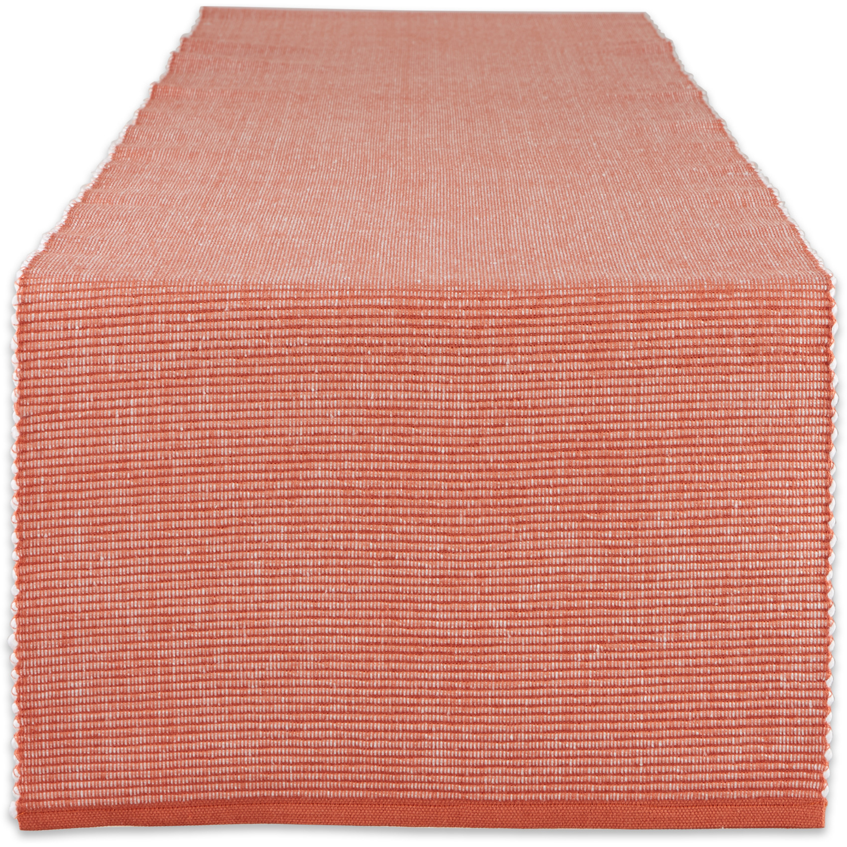DII Vintage Red & White 2-Tone Ribbed Table Runner