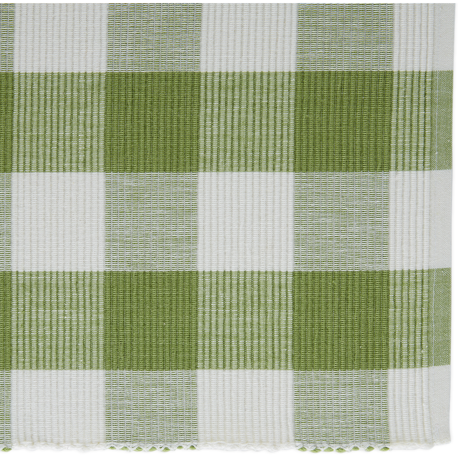 DII Antique Green Buffalo Check Ribbed Placemat (Set of 6)