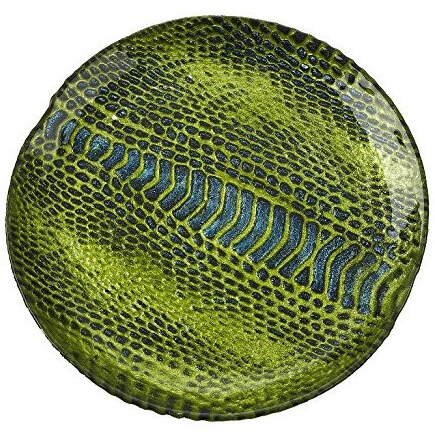 Red Pomegranate 2236-7 Snakeskin 65 in Emerald & Blue Plate - Set of 4