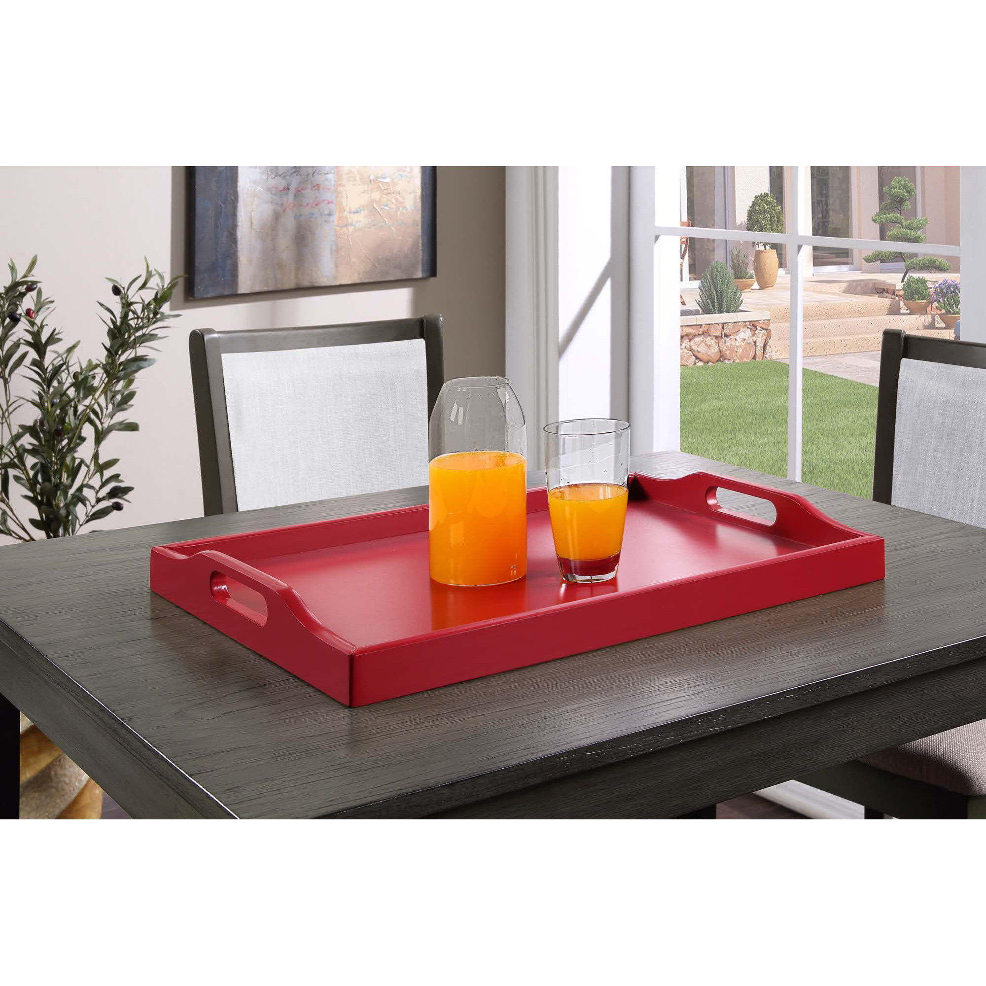Convenience Concepts 501139CR Designs2Go Serving Tray Cranberry Red