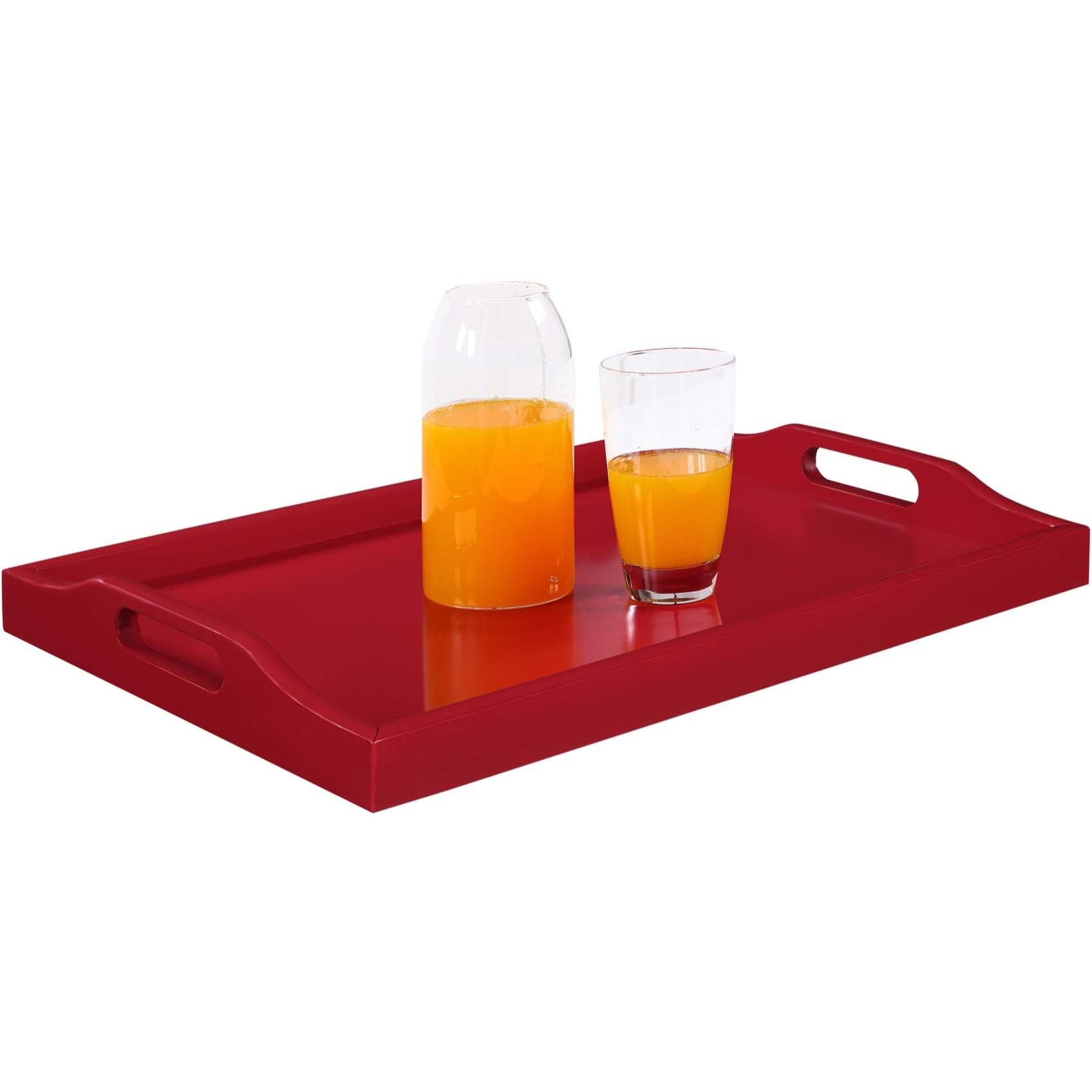 Convenience Concepts 501139CR Designs2Go Serving Tray Cranberry Red