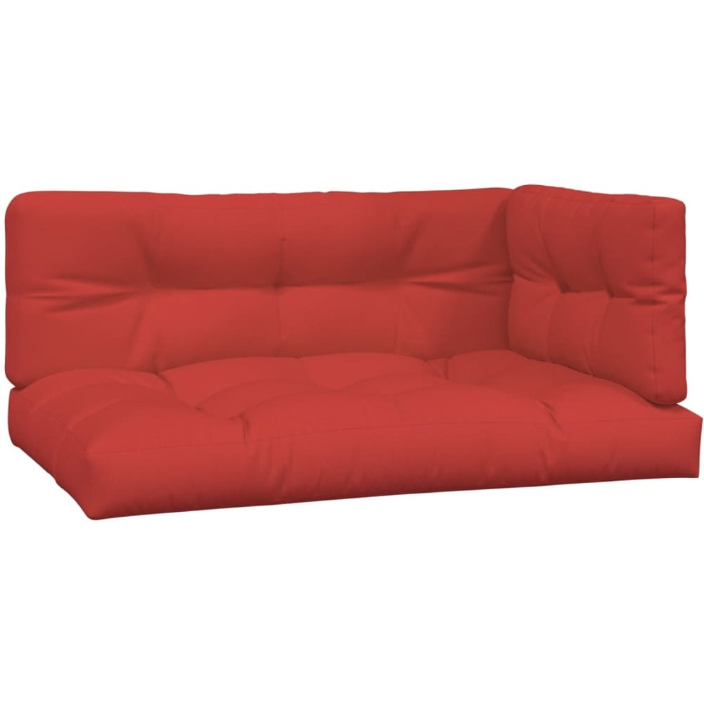 vidaXL Pallet Sofa Cushions 3 pcs Red