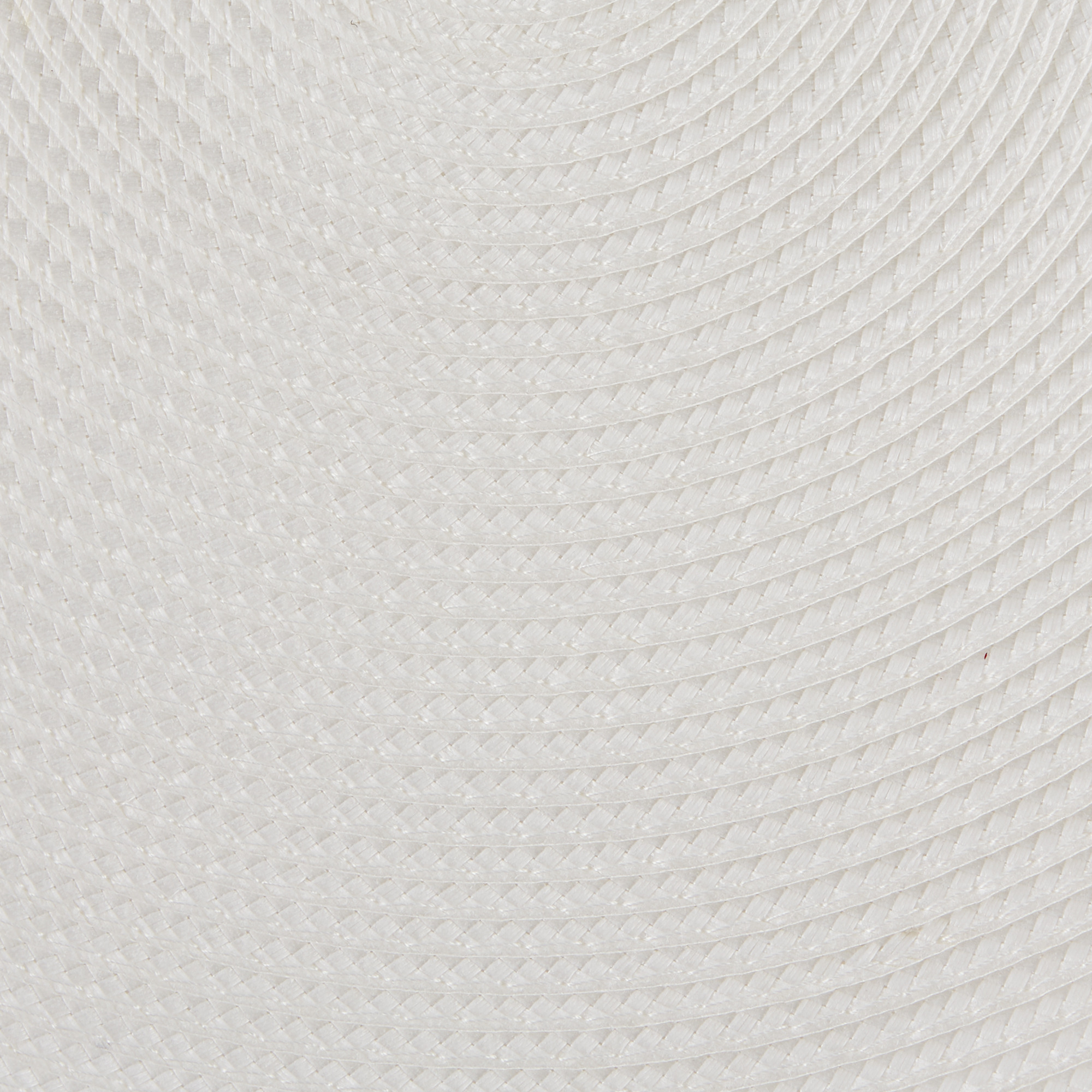 WHITE ROUND PP WOVEN PLACEMAT SET/6