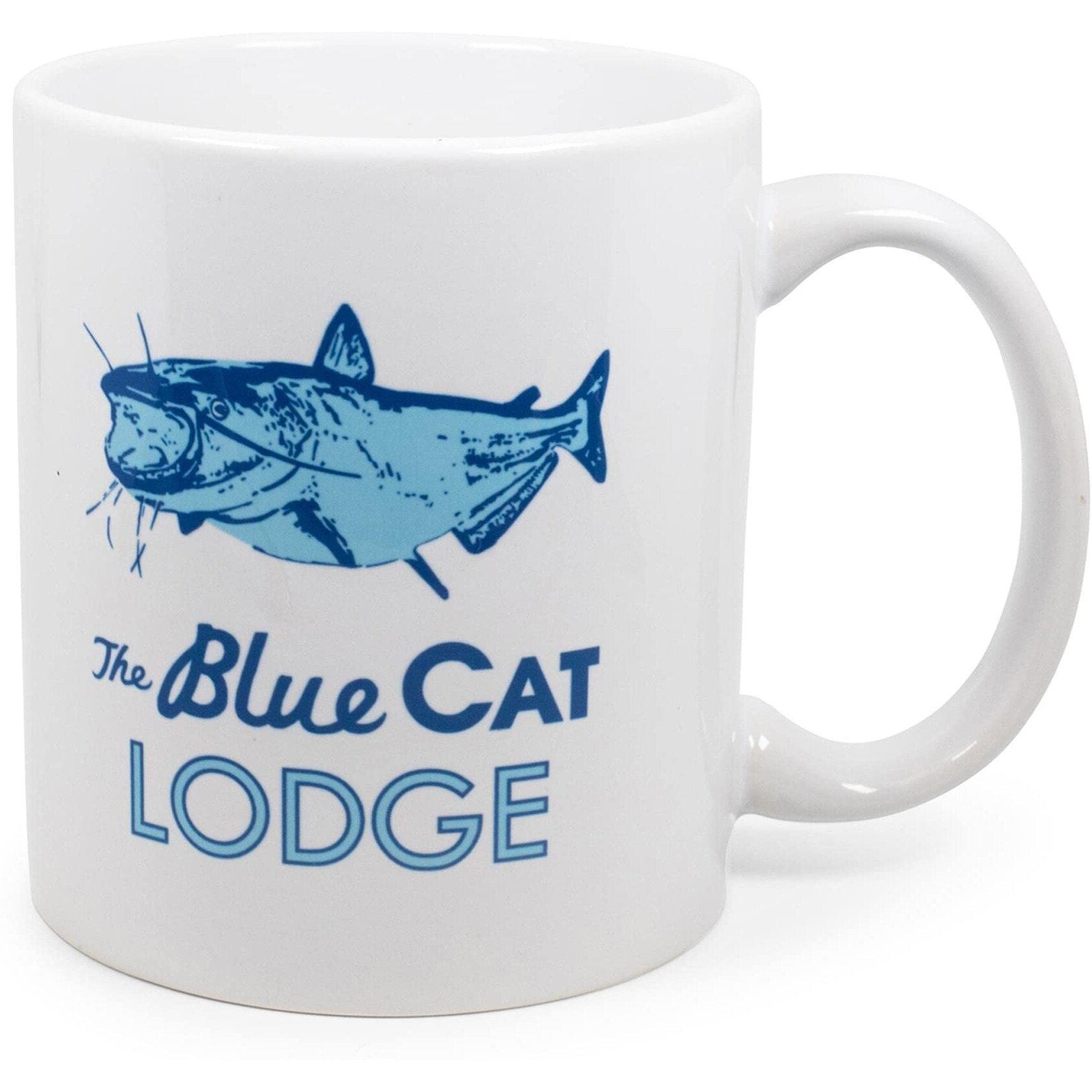 Ozark Blue cat Lodge ceramic Mug  Holds 11 Ounces