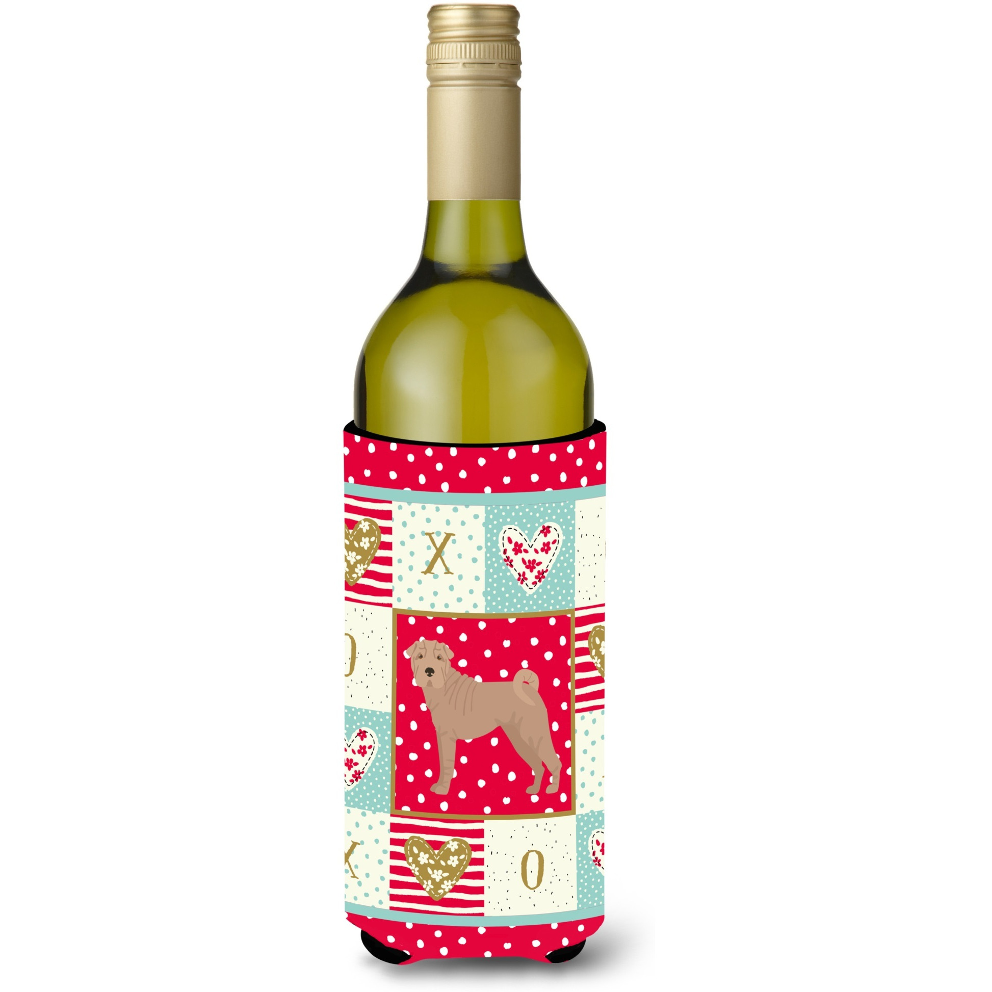 Shar Pei 2 Love Wine Bottle Hugger CK5894LITERK