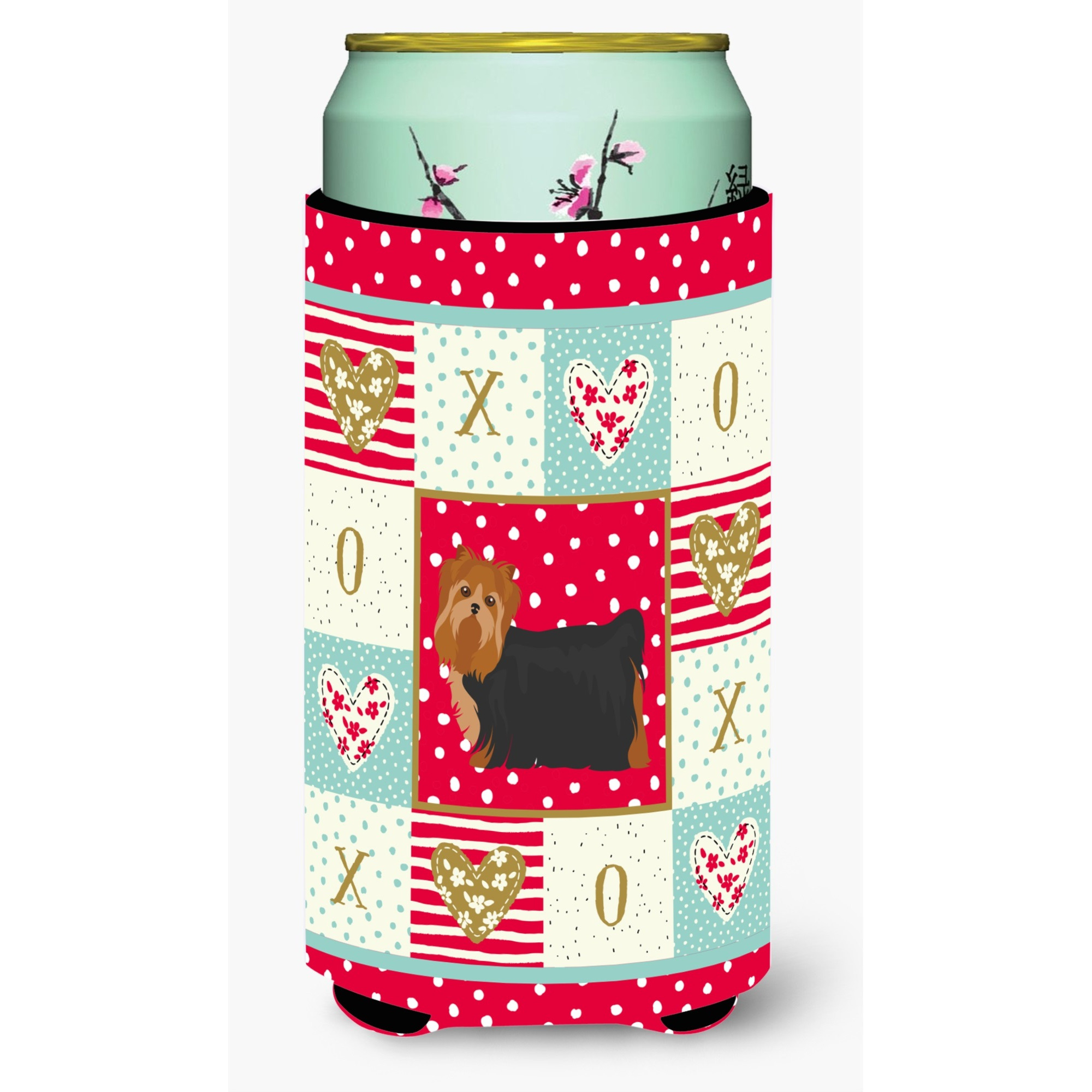 Yorkshire Terrier 2 Love Tall Boy Beverage Hugger CK5901TBC