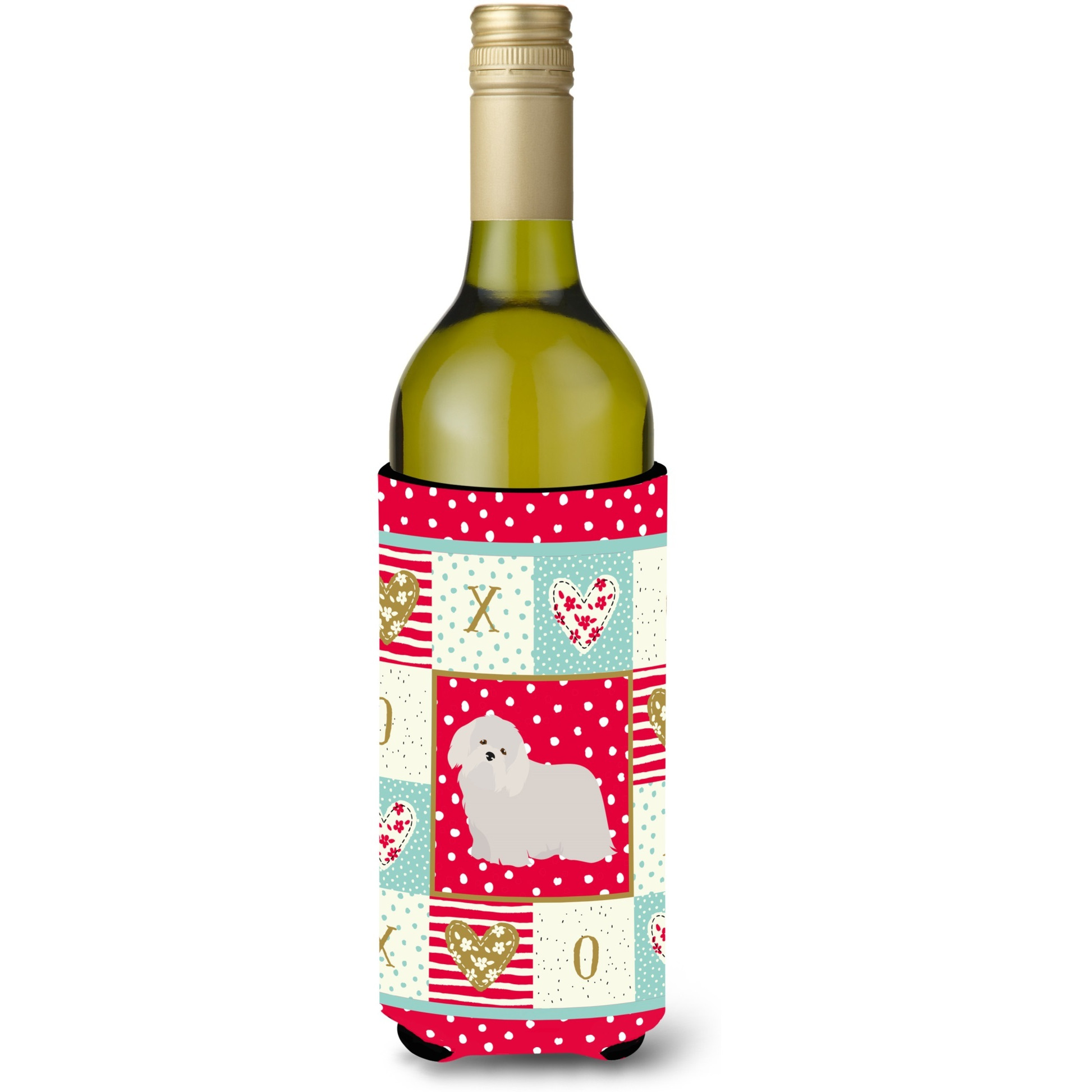Coton de Tulear 2 Love Wine Bottle Hugger CK5824LITERK