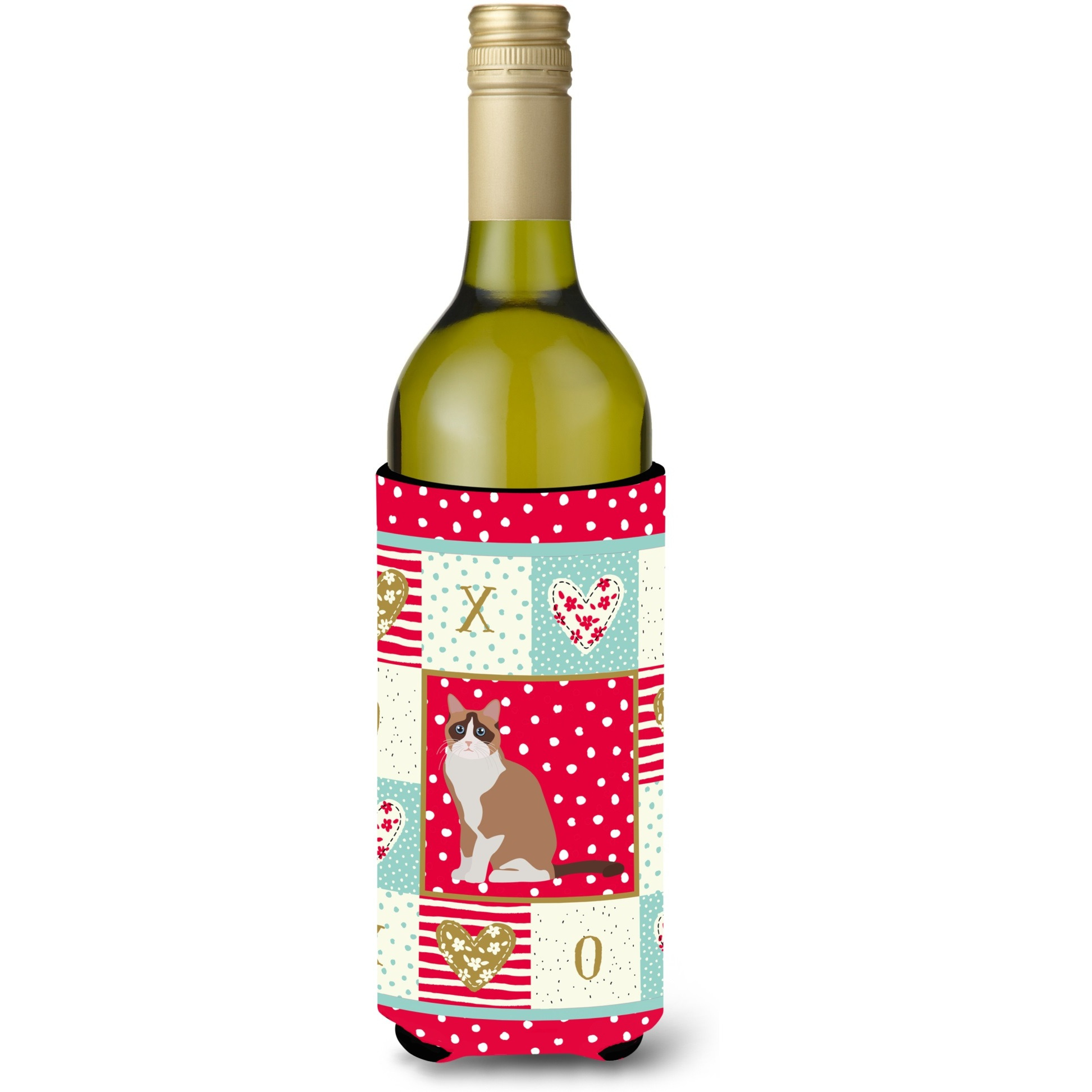 Snowshoe 2 Cat Love Wine Bottle Hugger CK5792LITERK