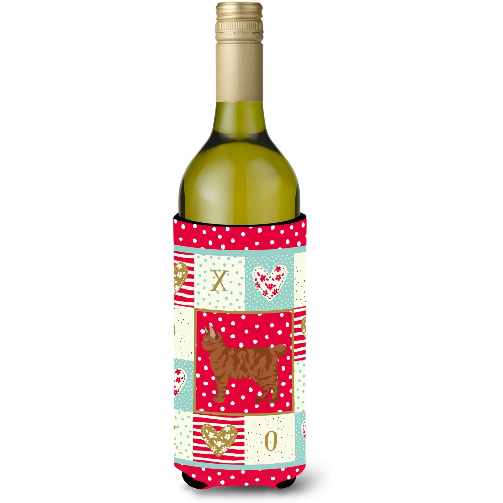 American Bobtail 2 Cat Love Wine Bottle Hugger CK5545LITERK