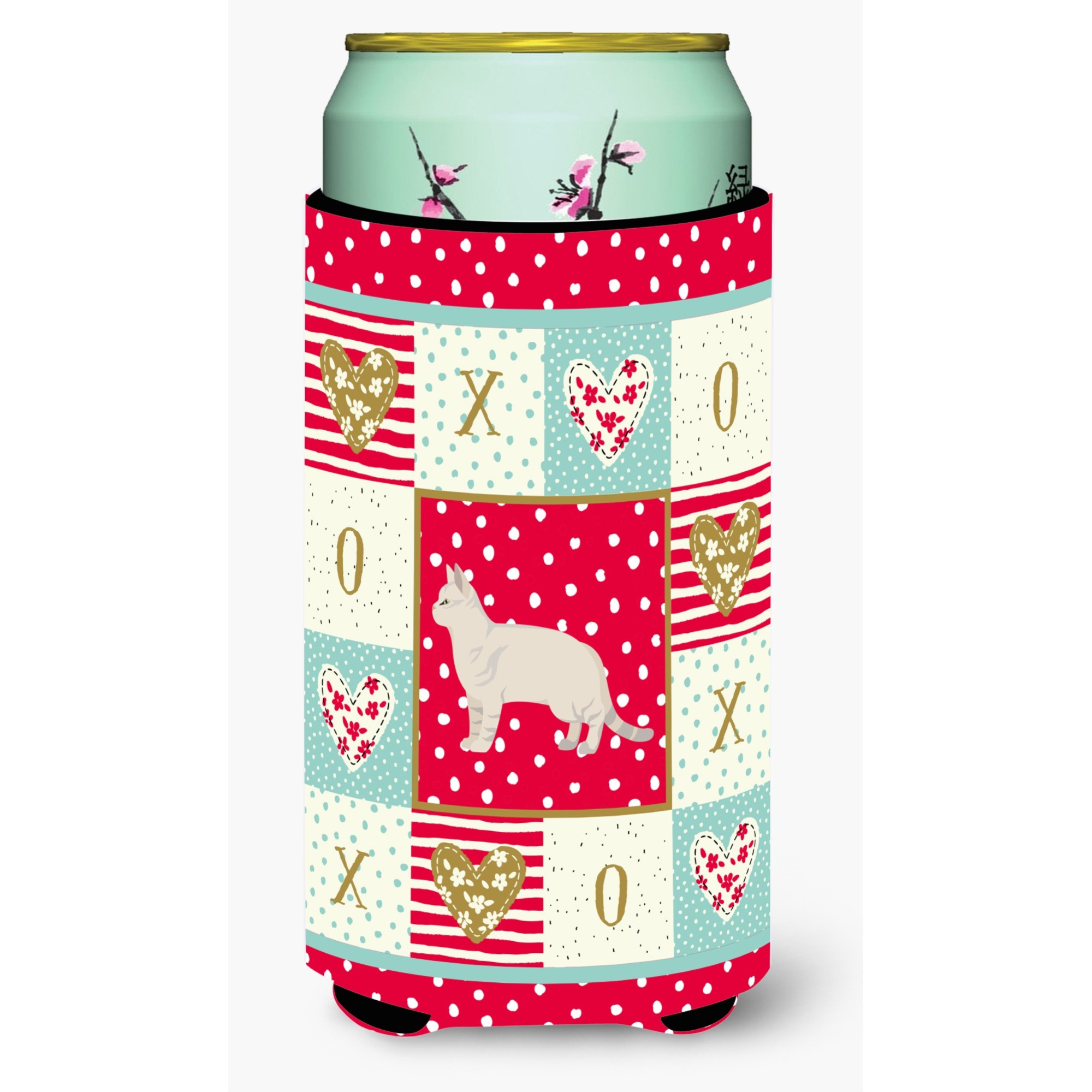 American Shorthair 2 Cat Love Tall Boy Beverage Hugger CK5549TBC