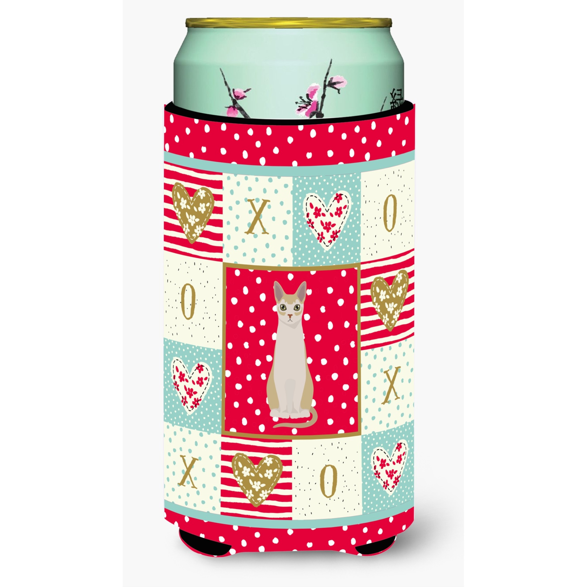 Singapura 2 Cat Love Tall Boy Beverage Hugger CK5790TBC