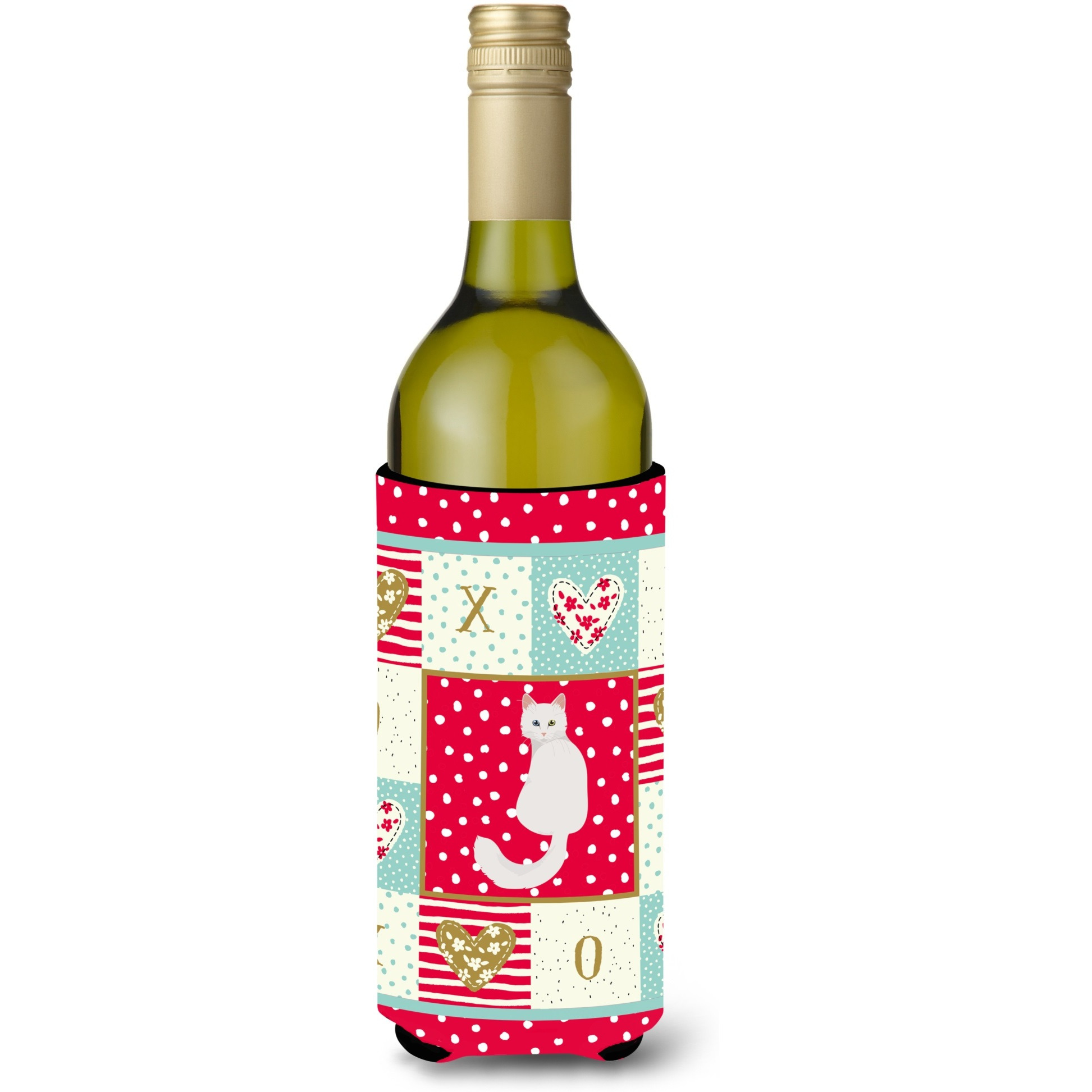 Turkish Angora Cat Love Wine Bottle Hugger CK5801LITERK