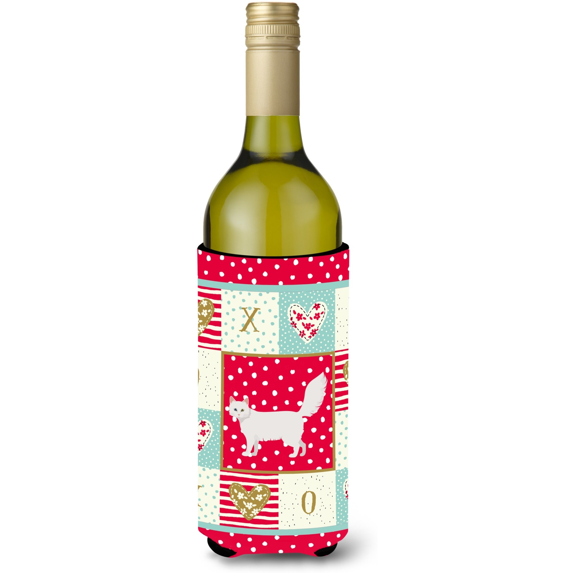 Turkish Angora Cat Love Wine Bottle Hugger CK5726LITERK