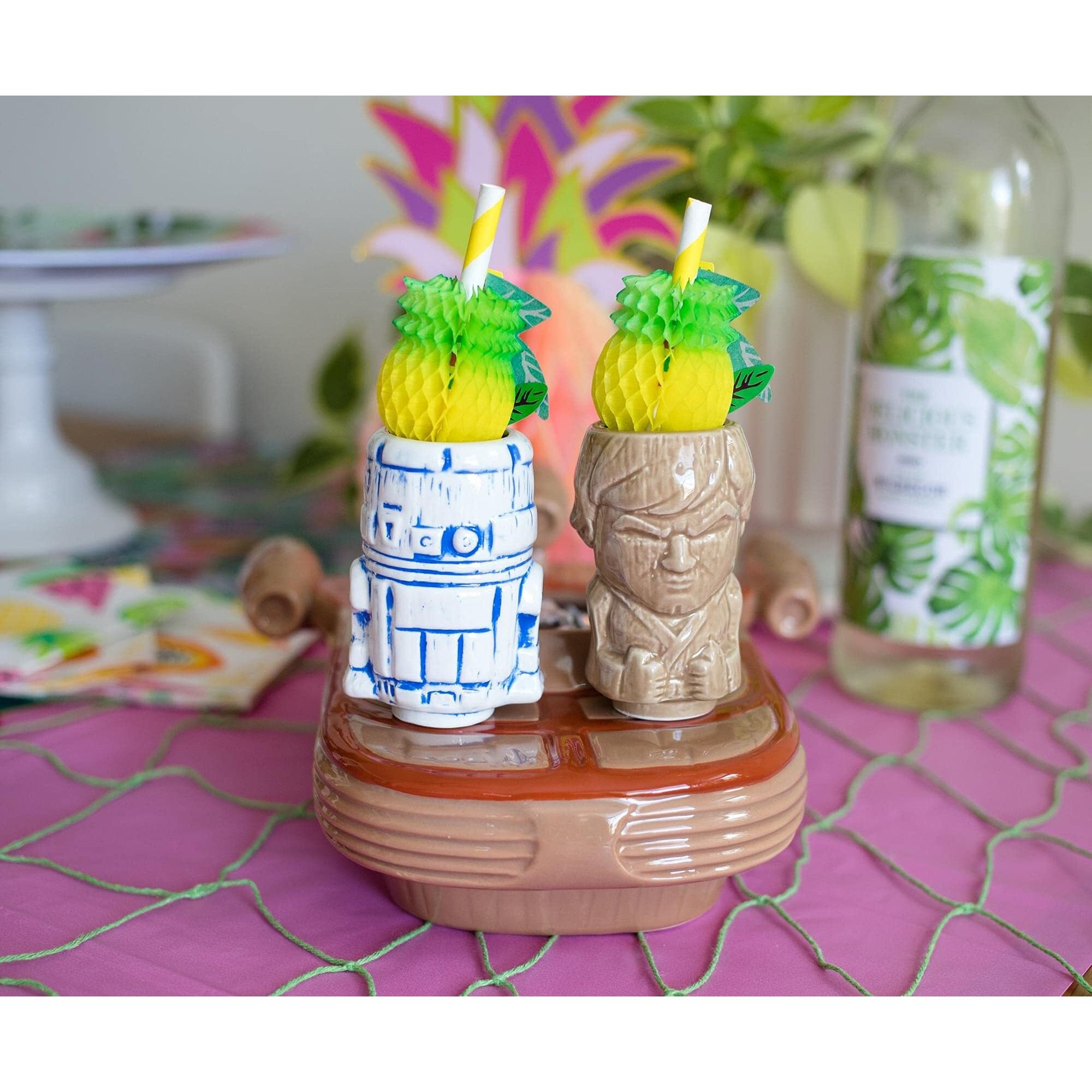 Geeki Tikis Star Wars Landspeeder Punch Bowl with Luke and R2-D2 Mini Muglets